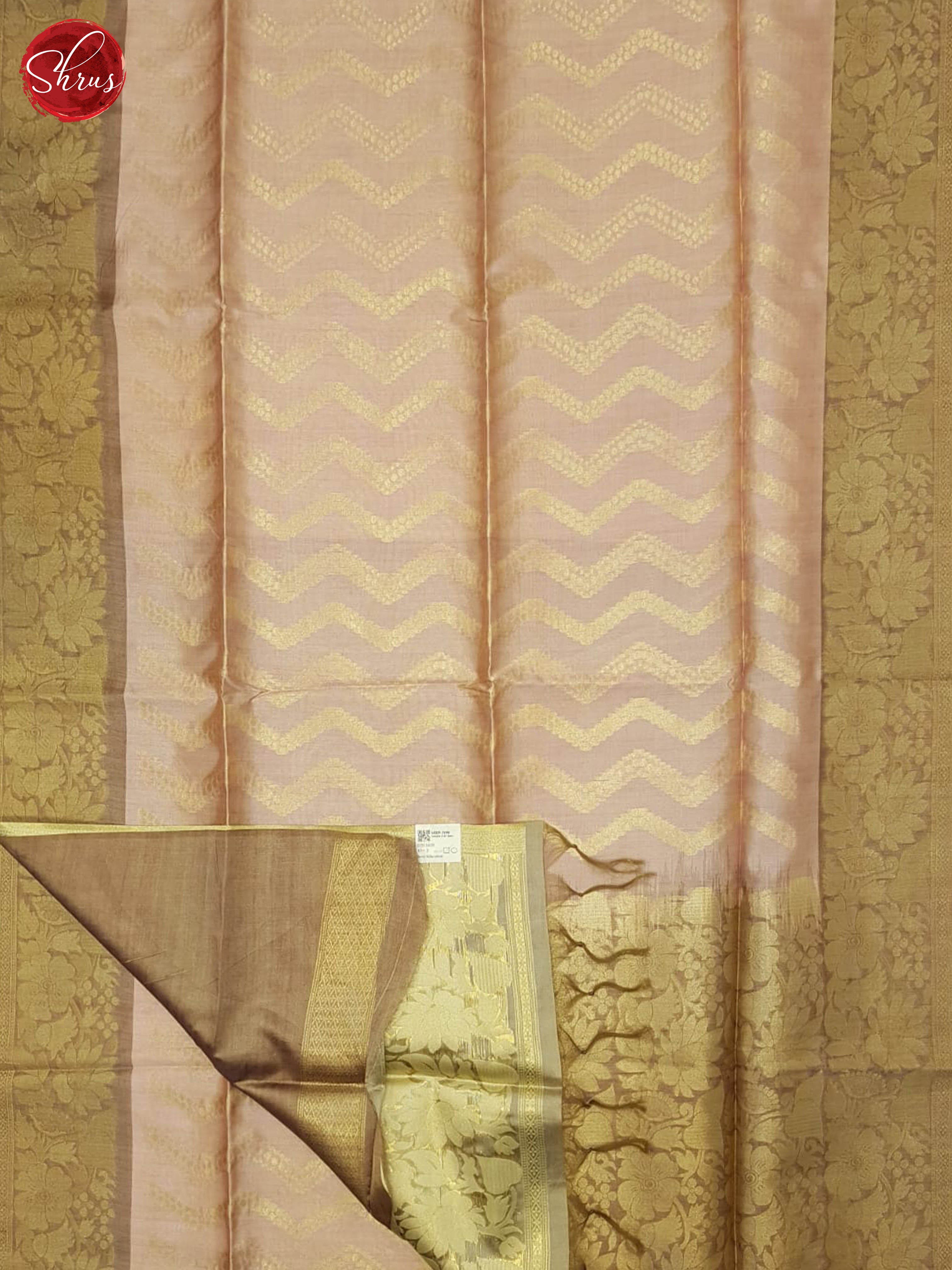 Onion Pink & Brown - Semi Silkcotton Saree - Shop on ShrusEternity.com