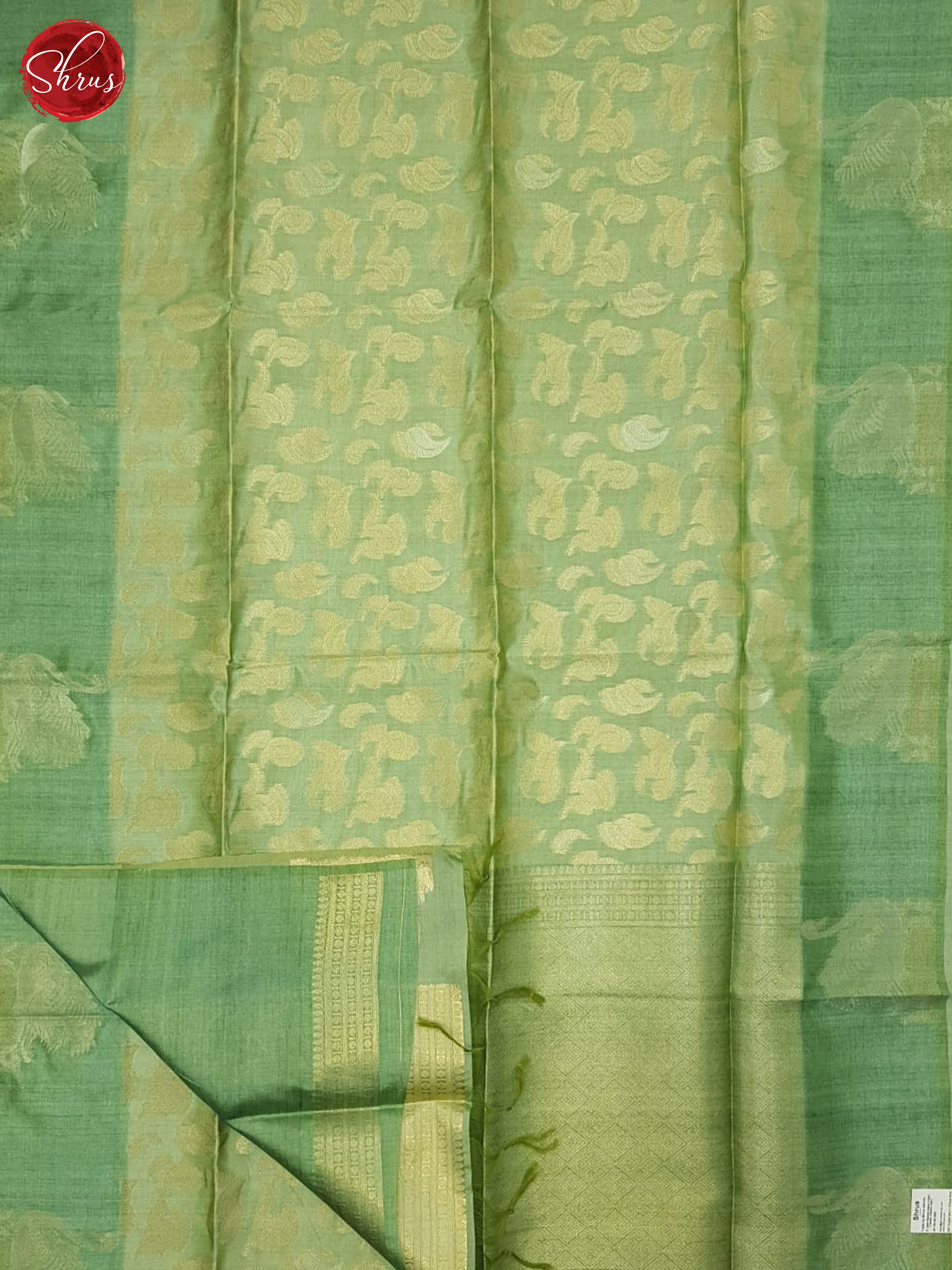 Green(Single Tone)- Semi Silkcotton Saree - Shop on ShrusEternity.com