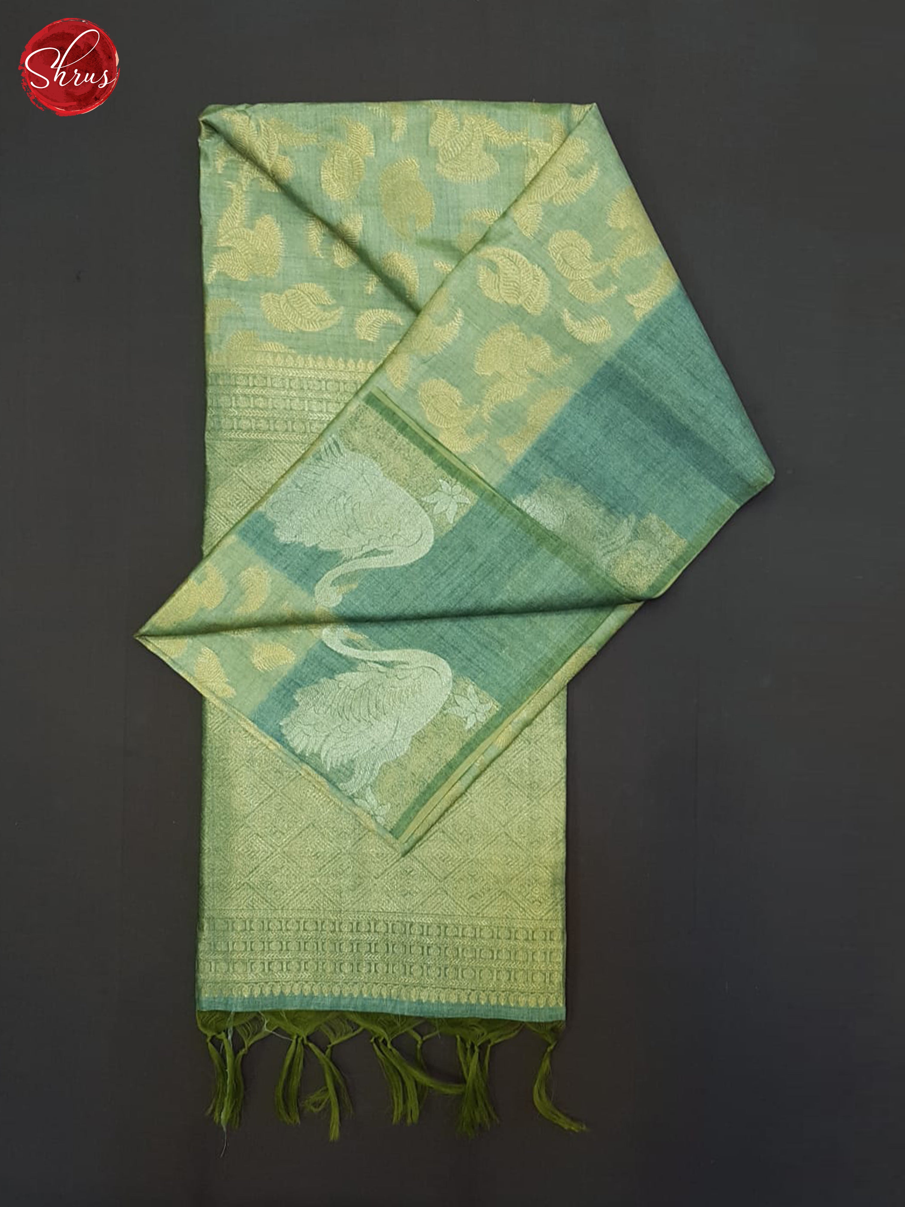 Green & Blue - Semi Silkcotton Saree - Shop on ShrusEternity.com