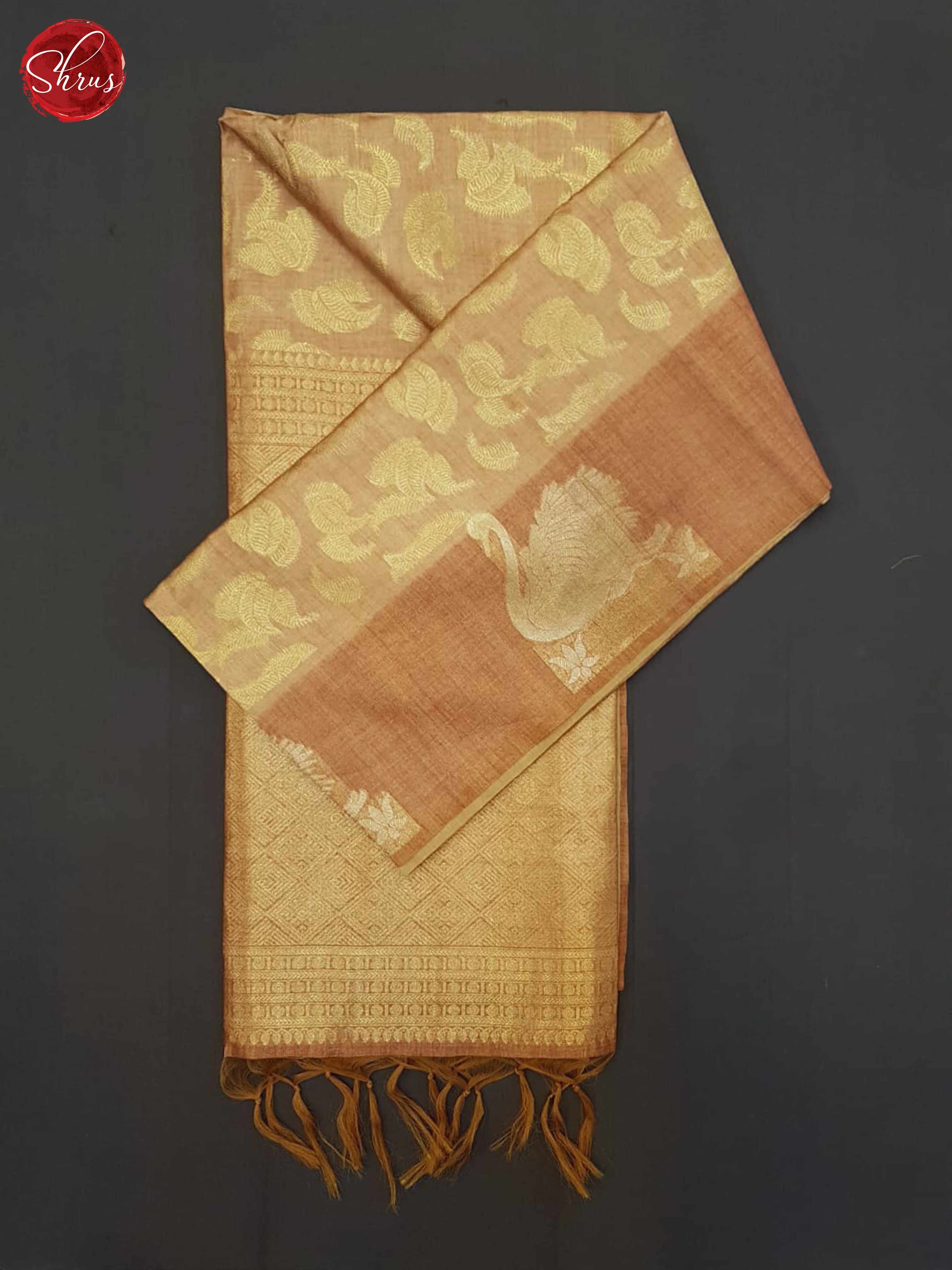 Brown(Single Tone) - Semi Silkcotton Saree - Shop on ShrusEternity.com