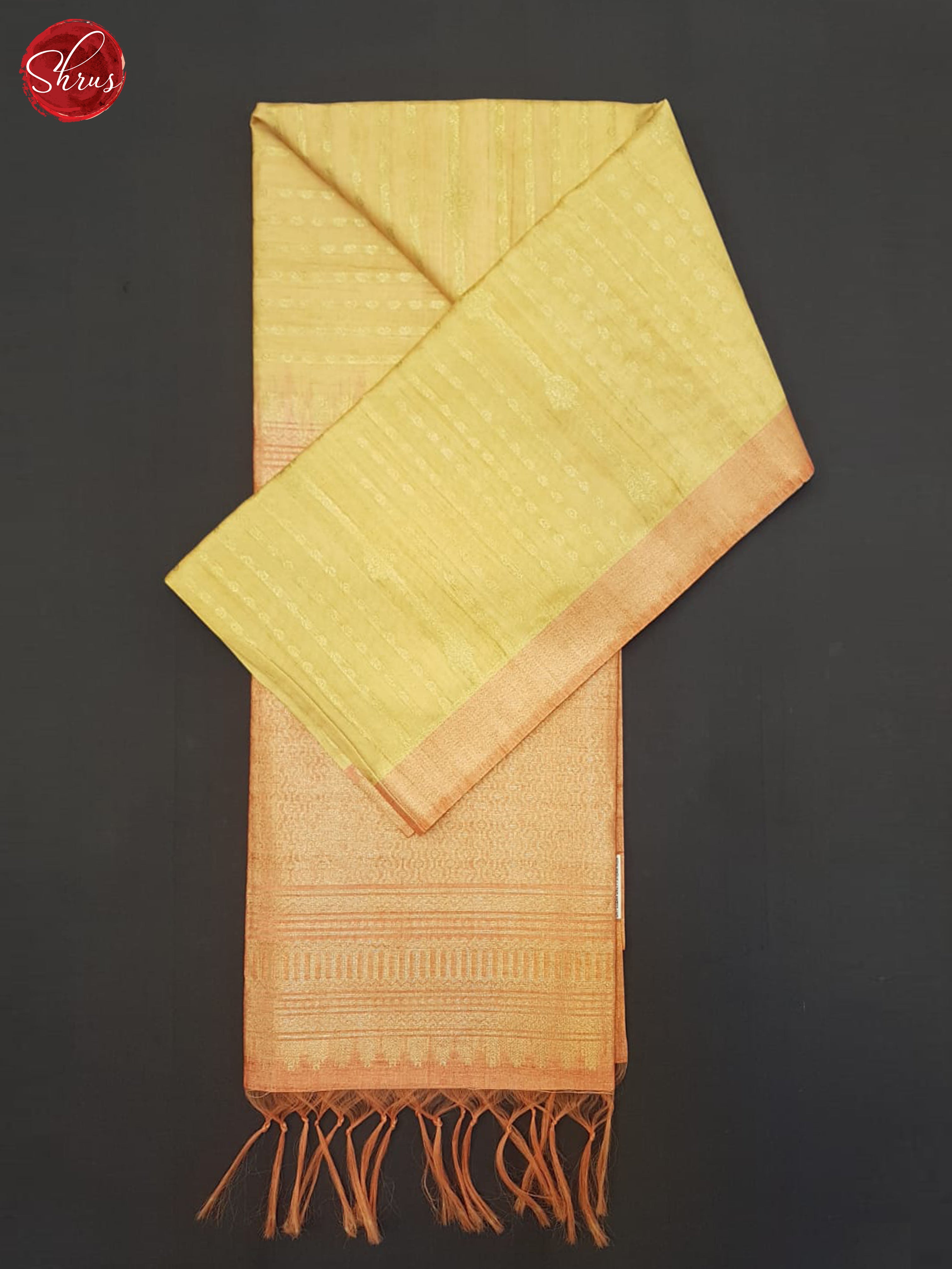 Yellow & Orange - Semi Silkcotton Saree - Shop on ShrusEternity.com