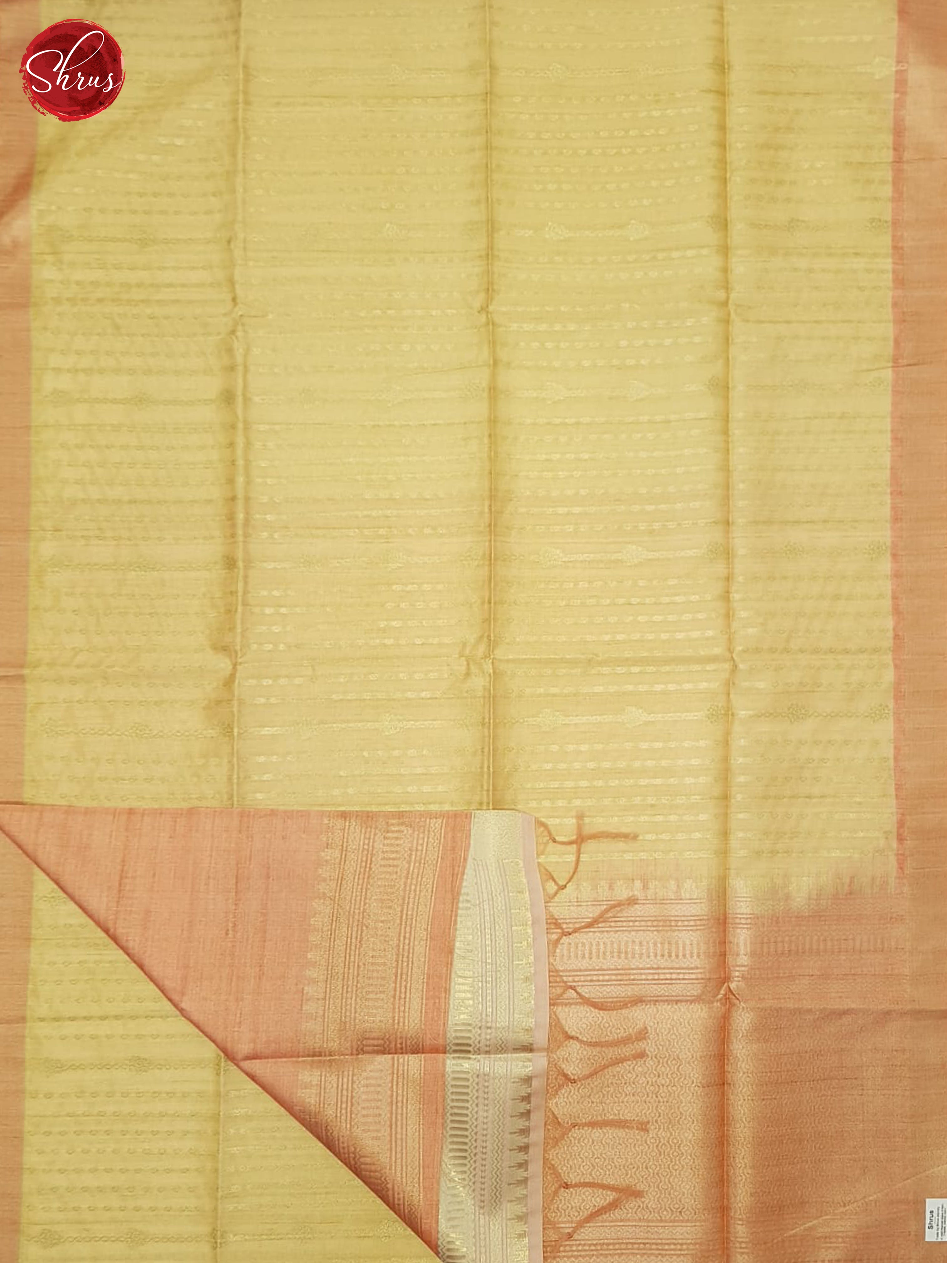 Yellow & Orange - Semi Silkcotton Saree - Shop on ShrusEternity.com