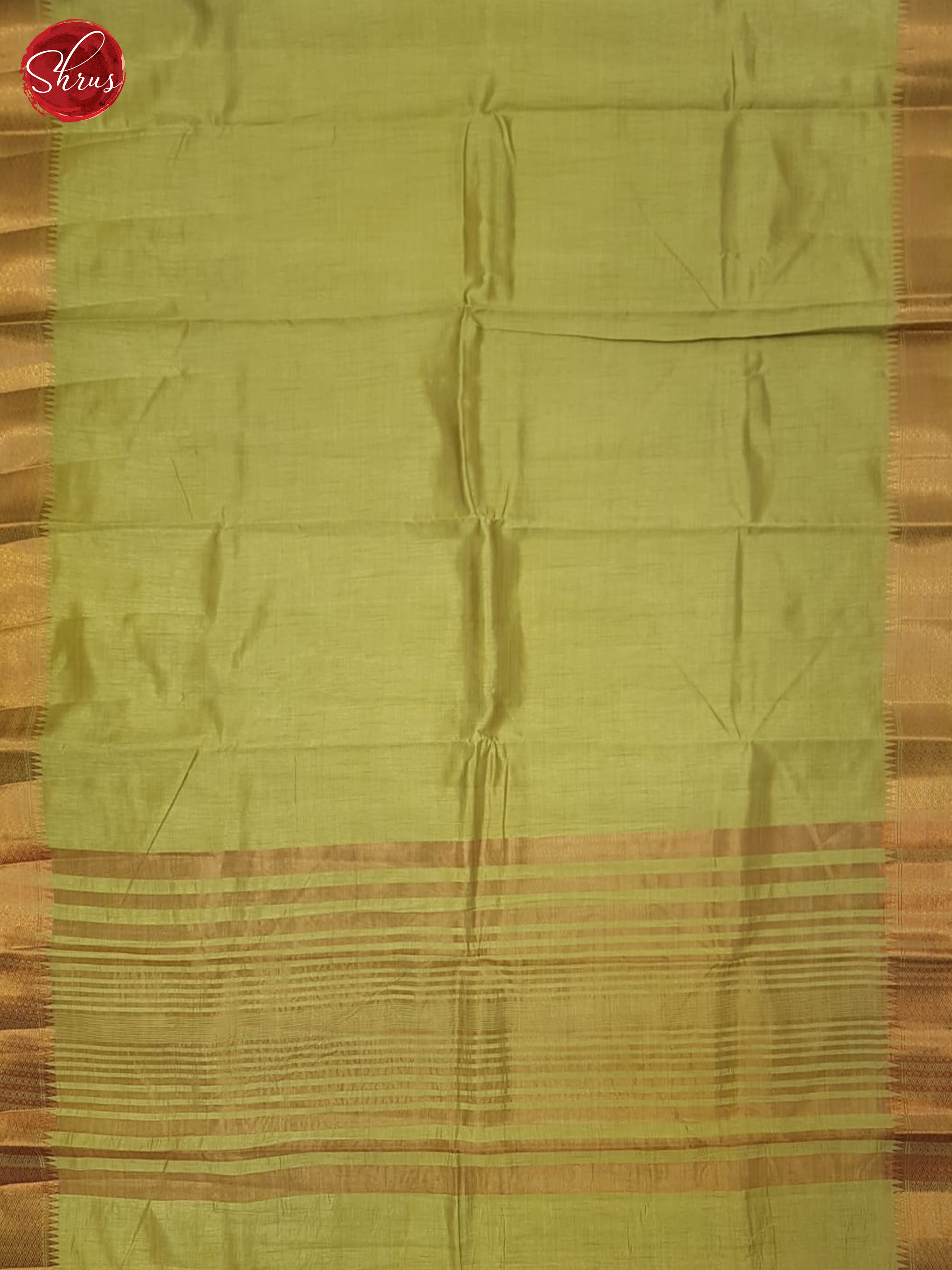 Elachi Green(Single Tone) - Semi Dupion Saree - Shop on ShrusEternity.com