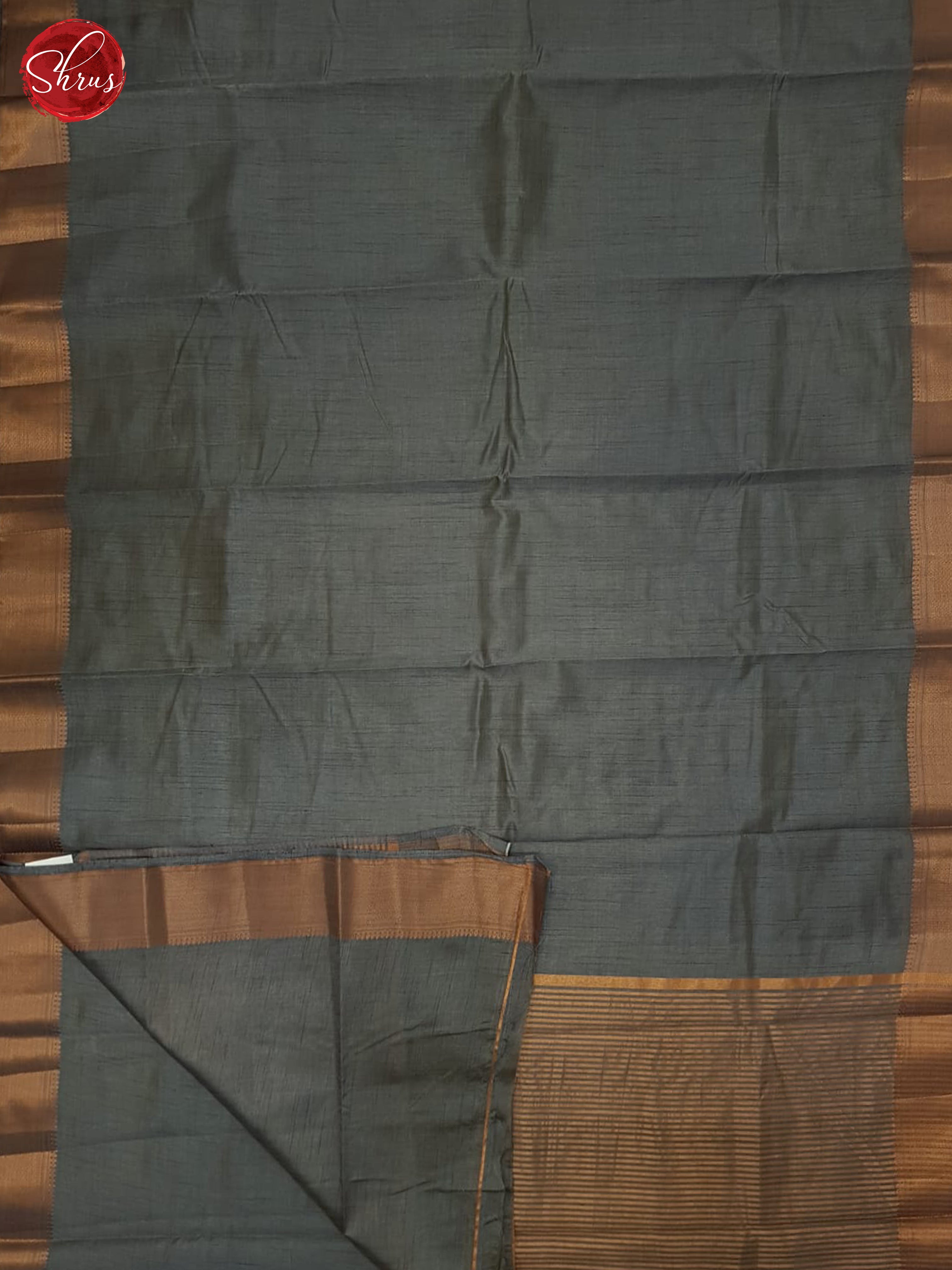 Grey(Single Tone)- Semi Dupion Saree - Shop on ShrusEternity.com