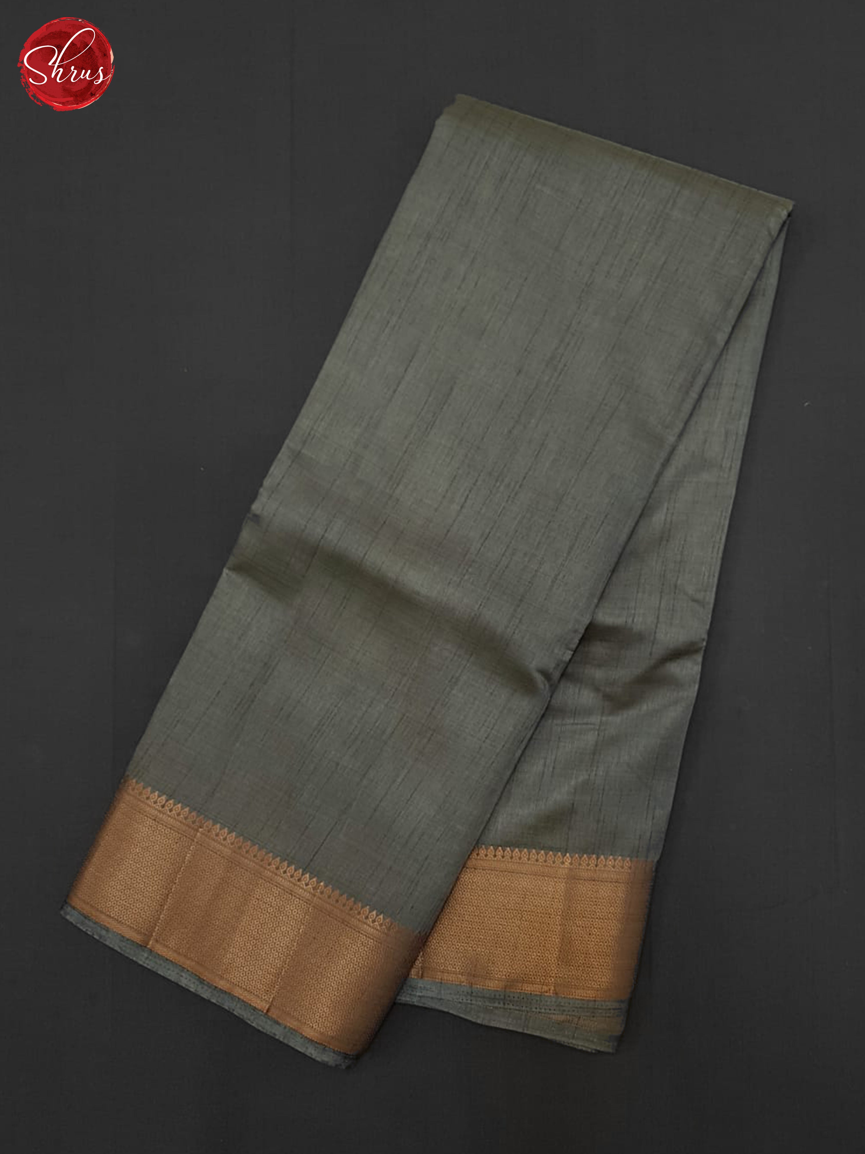 Grey(Single Tone)- Semi Dupion Saree - Shop on ShrusEternity.com