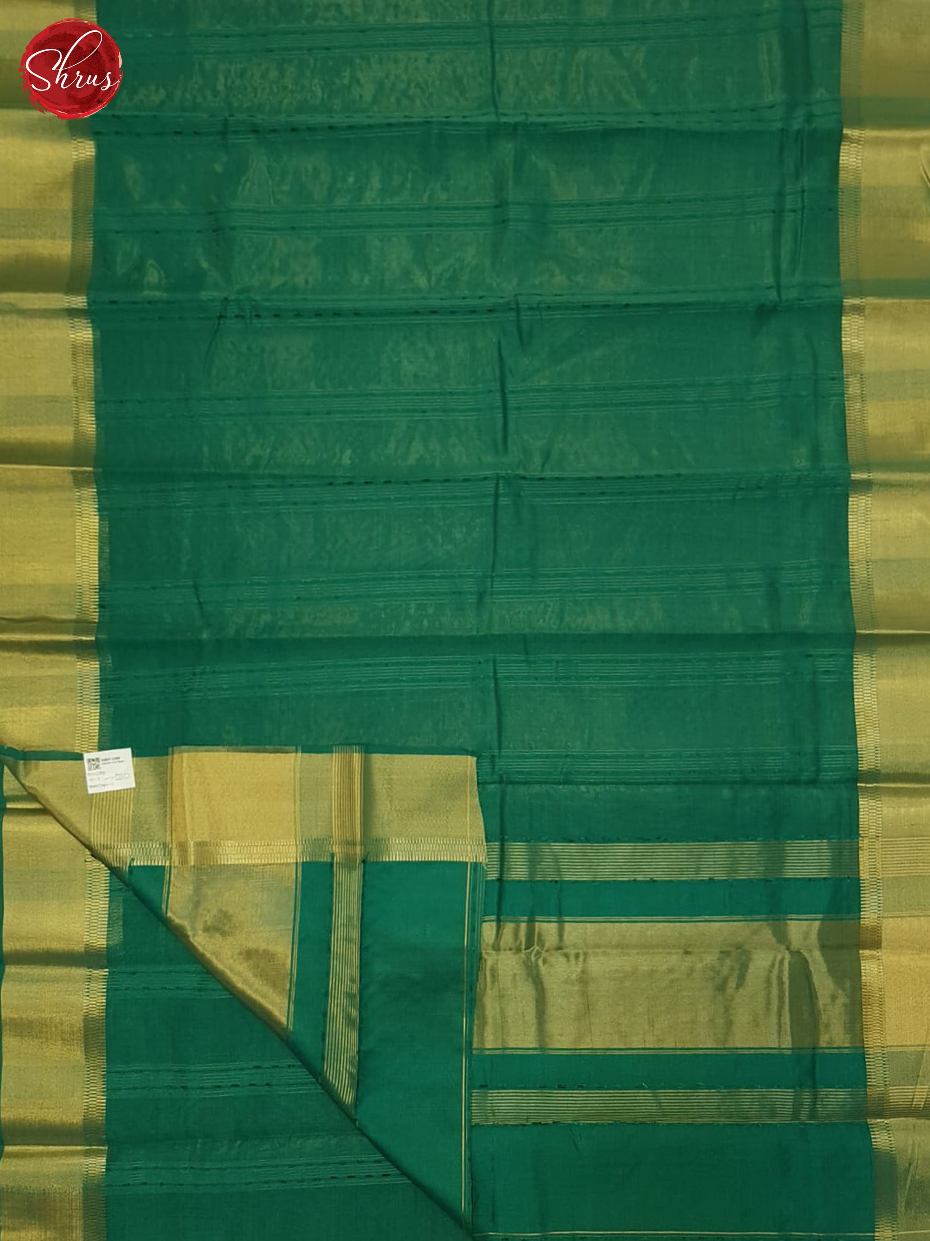 Green(Single Tone) - Semi Organza Saree - Shop on ShrusEternity.com