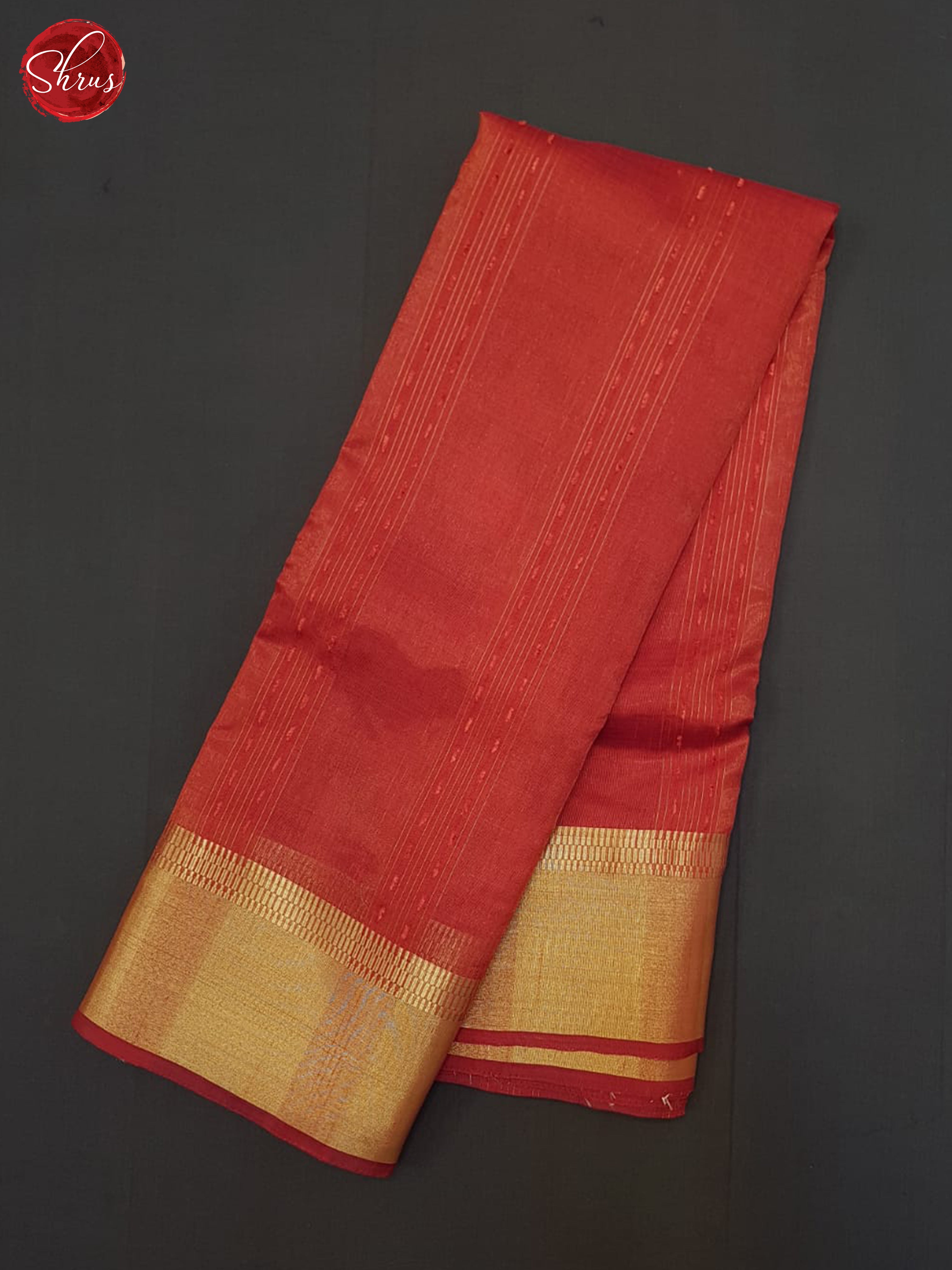 Red(Single Tone) - Semi Organza Saree - Shop on ShrusEternity.com