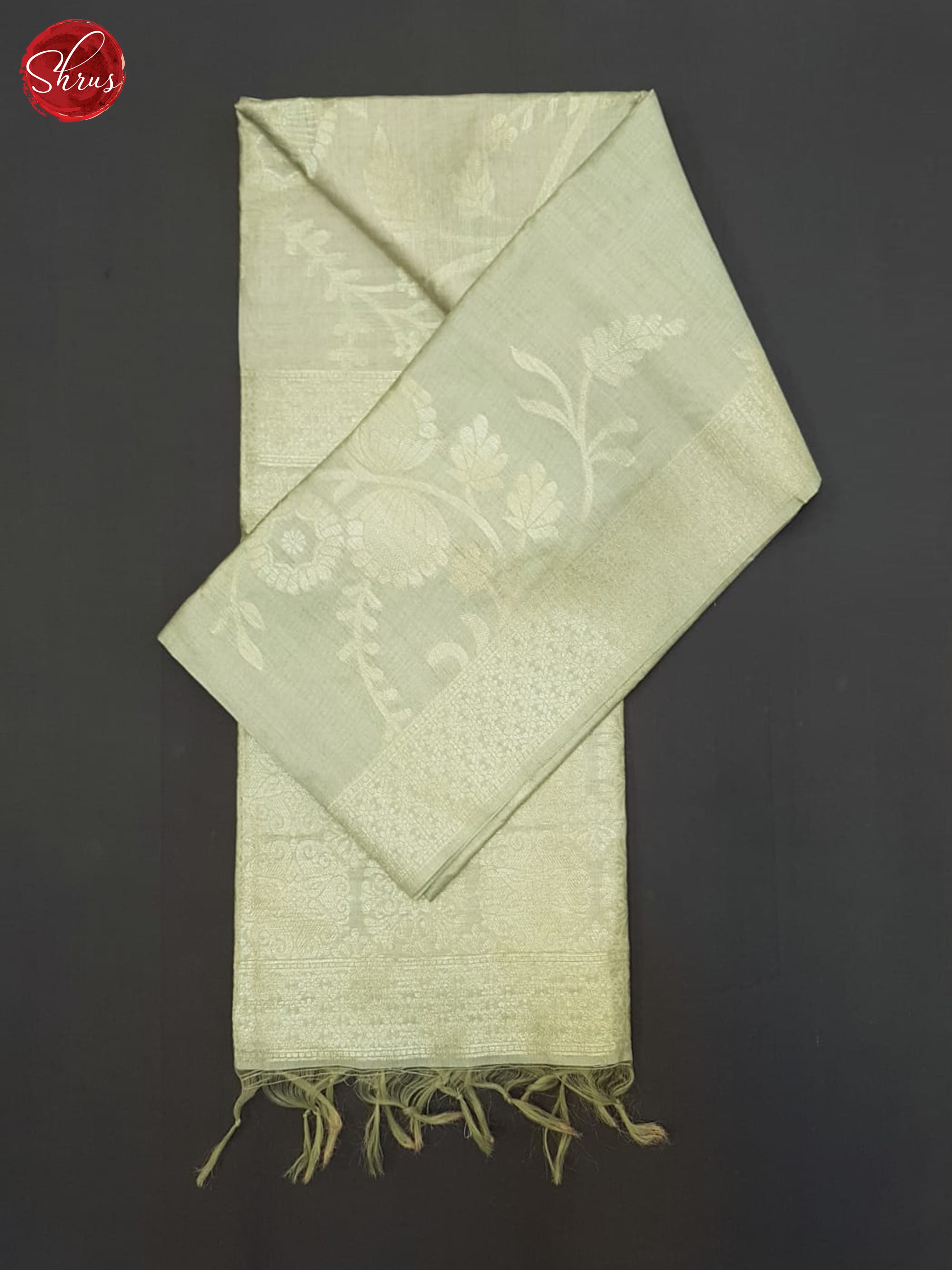 Grey & Light Pink - Semi Silkcotton Saree - Shop on ShrusEternity.com