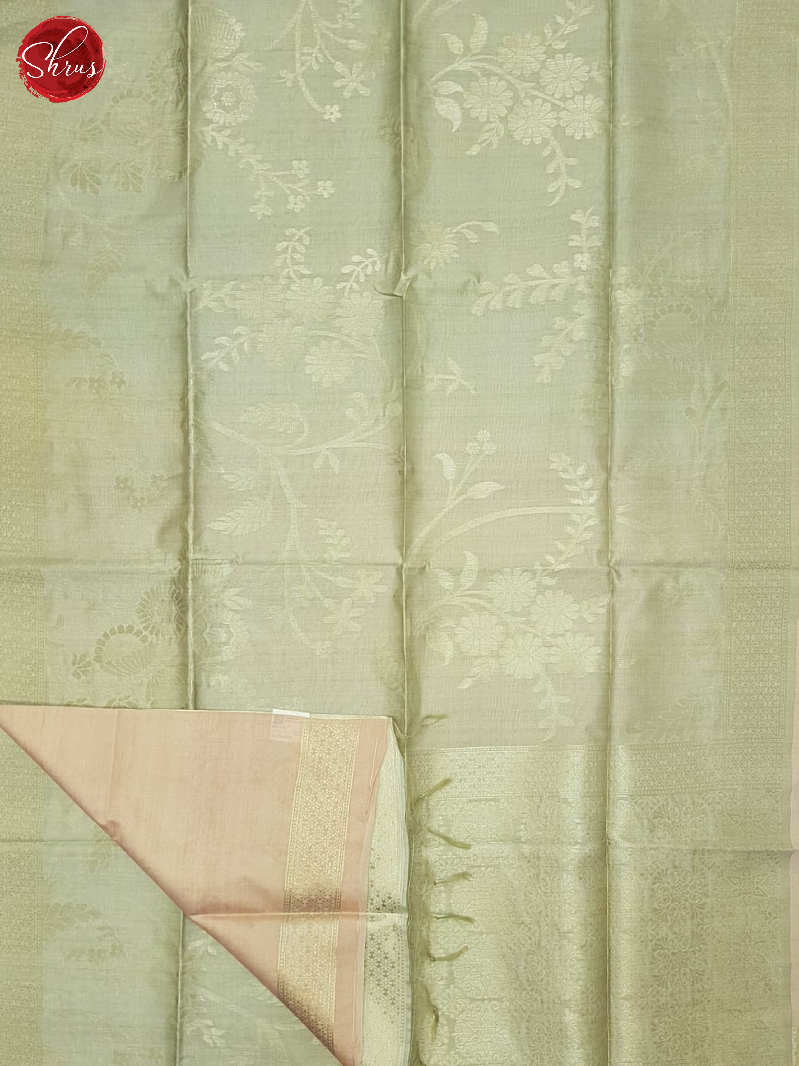 Grey & Light Pink - Semi Silkcotton Saree - Shop on ShrusEternity.com