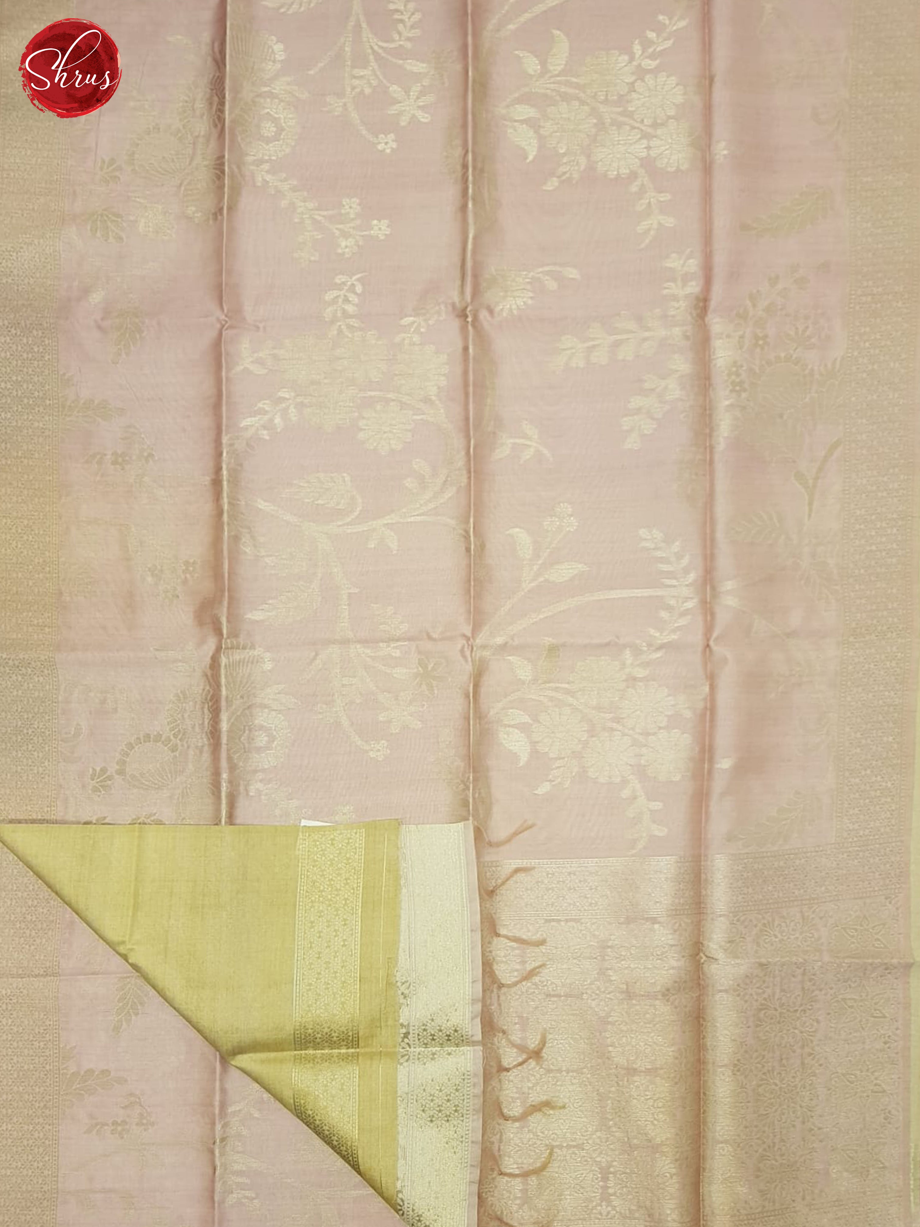 Pink & Green - Semi Silkcotton Saree - Shop on ShrusEternity.com