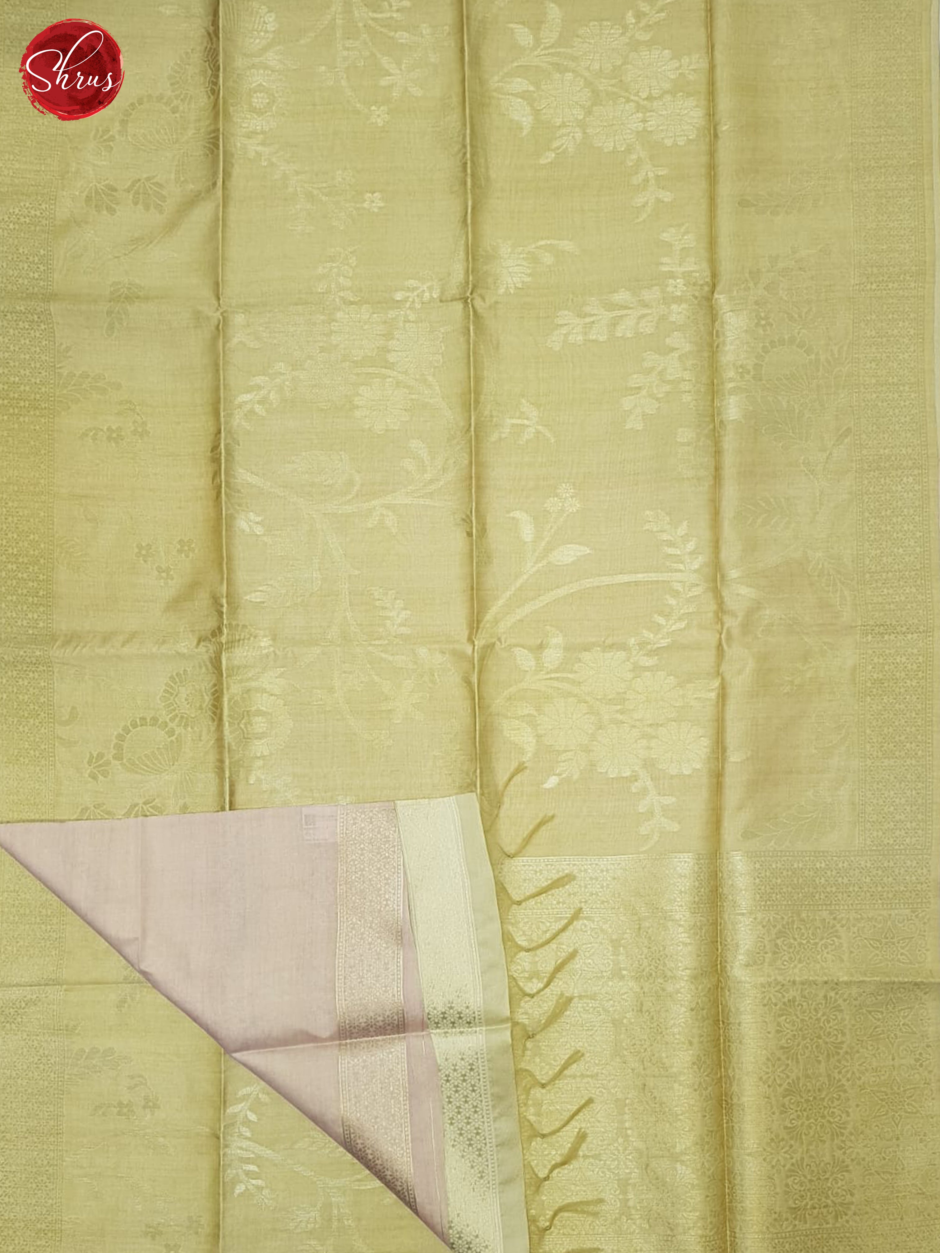 Beige & Mild Lavender - Semi Silkcotton Saree - Shop on ShrusEternity.com