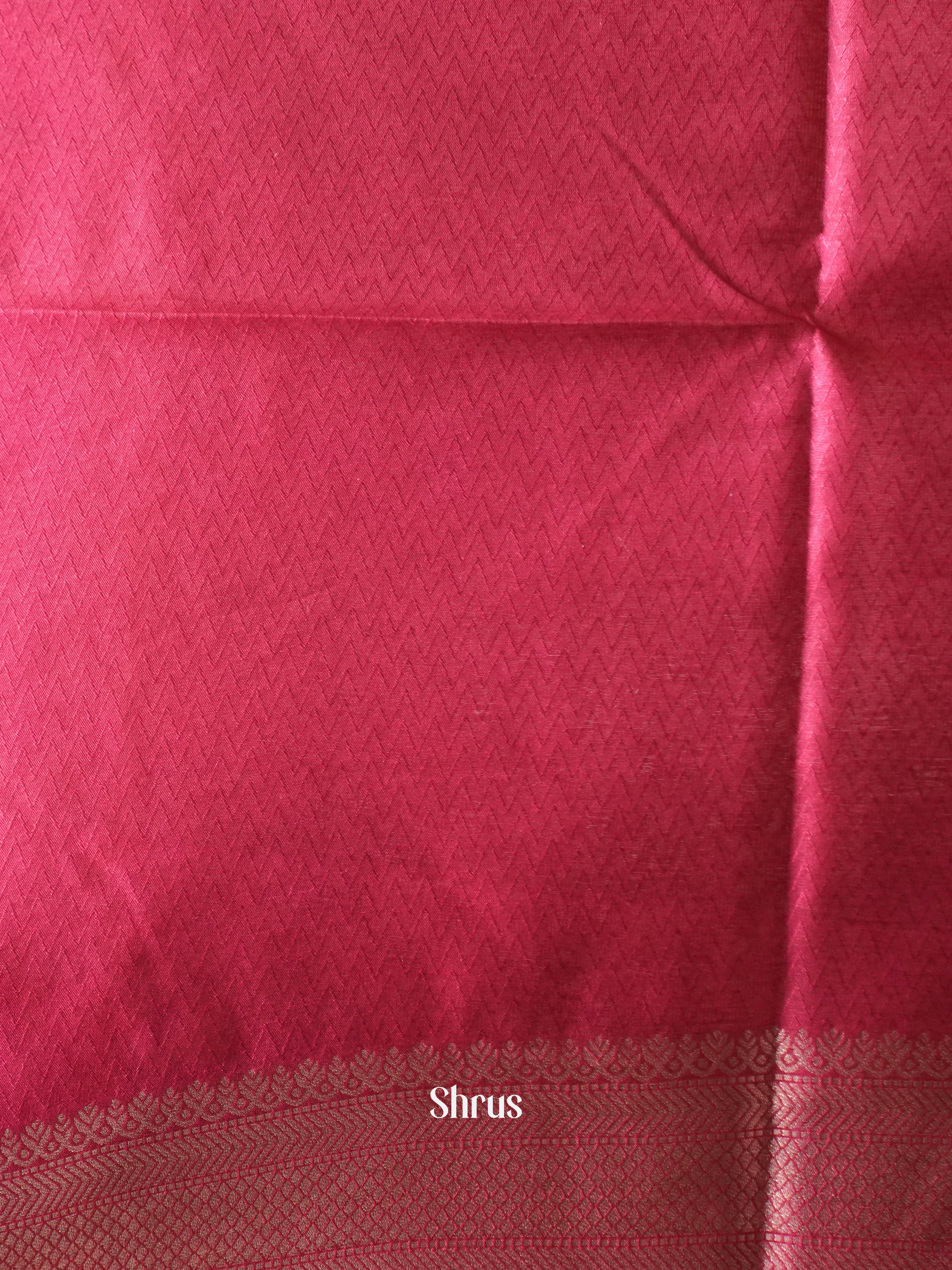 Pale Orange & Maroon - Semi Silkcotton Saree - Shop on ShrusEternity.com