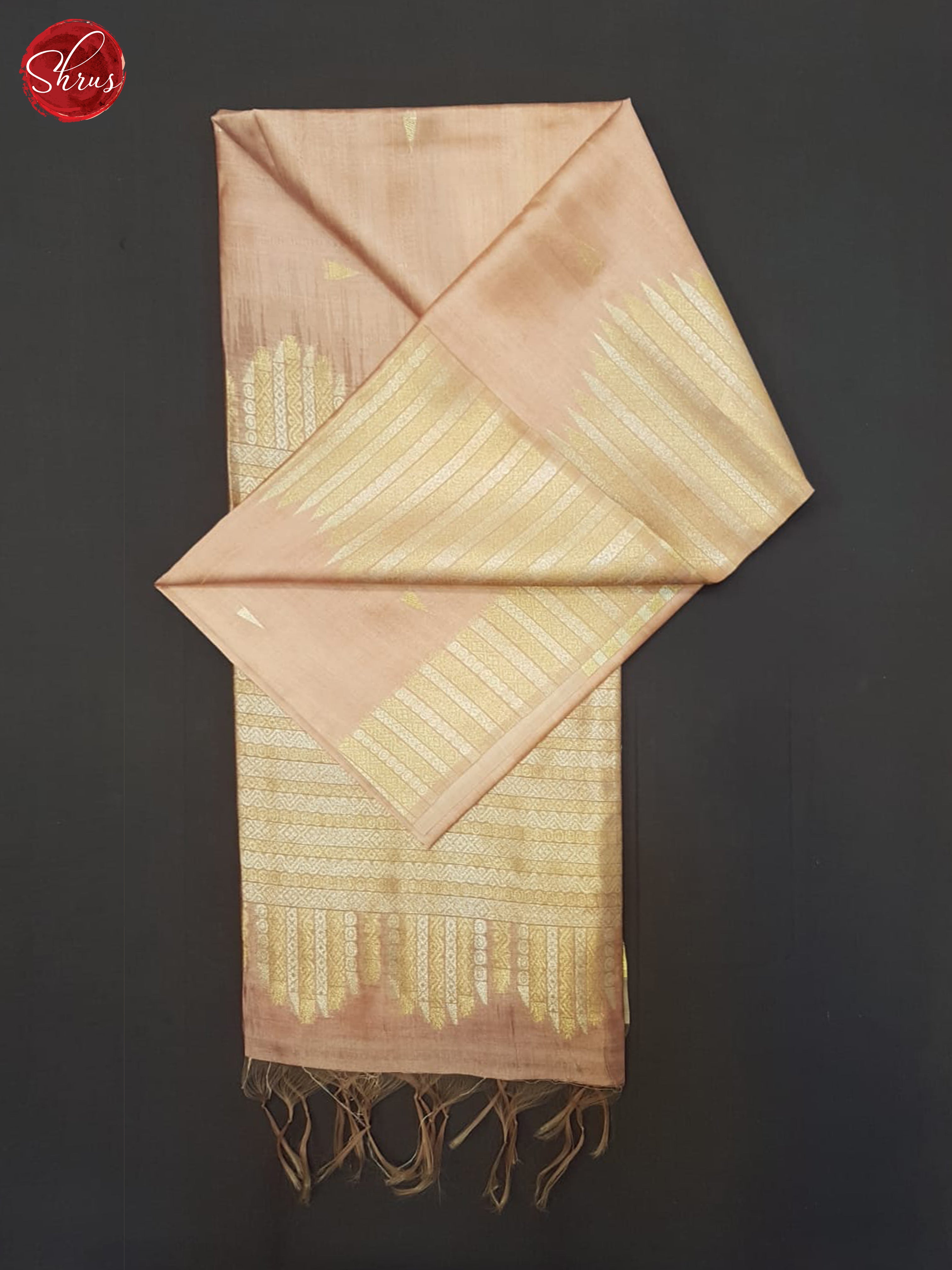 Pink & Brown - Semi Silkcotton Saree - Shop on ShrusEternity.com