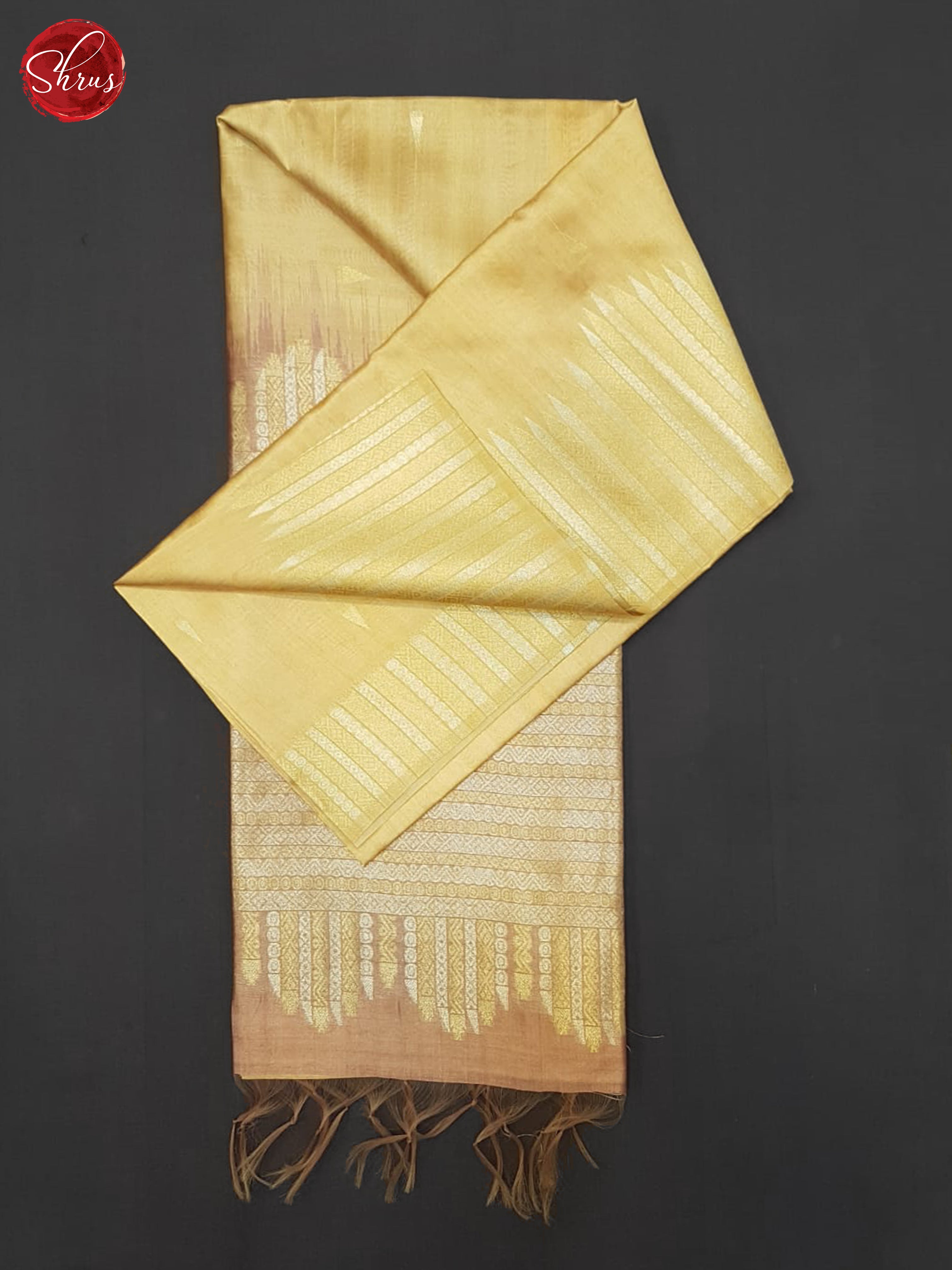 Beige & Brown- Semi Silkcotton Saree - Shop on ShrusEternity.com