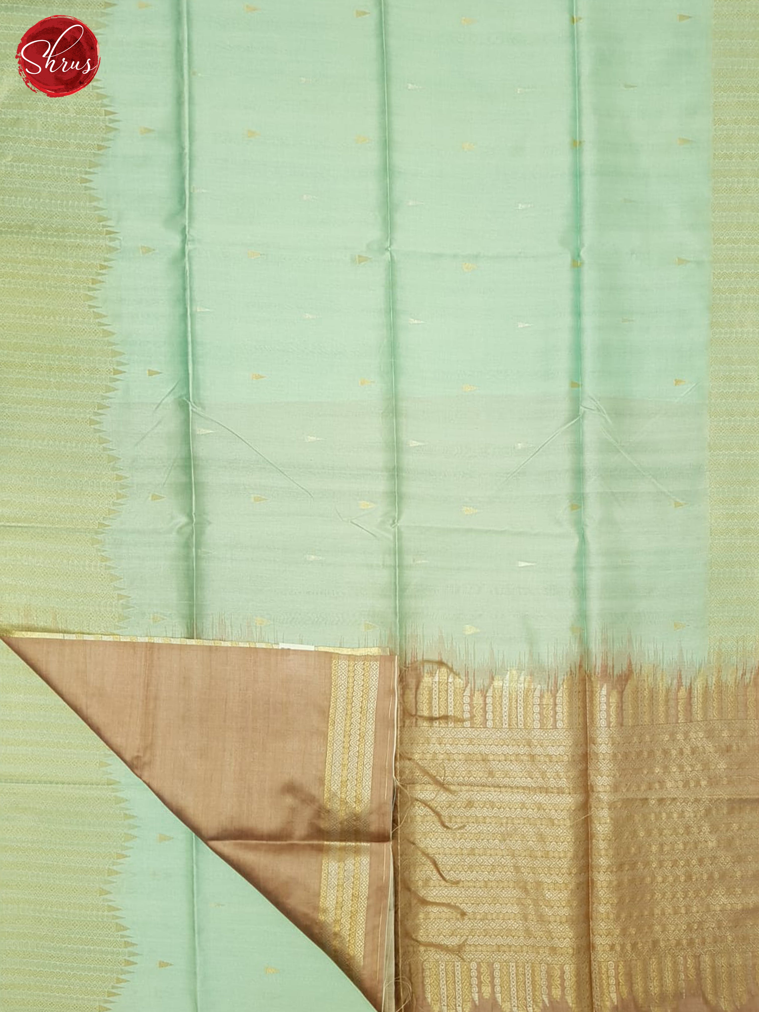 Blue & Brown - Semi Silkcotton Saree - Shop on ShrusEternity.com