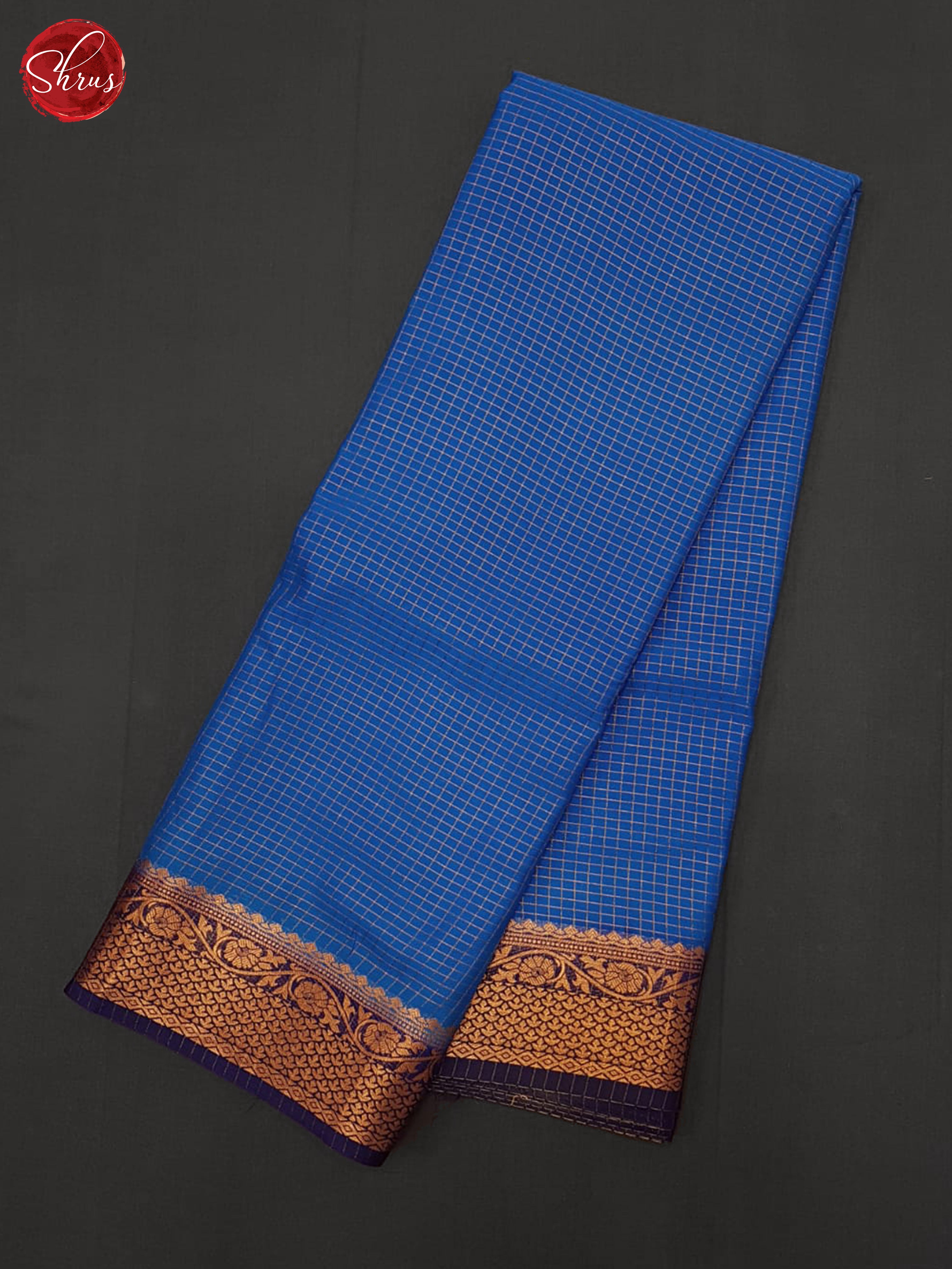 Blue & Navy Blue - Semi Softsilk Saree - Shop on ShrusEternity.com