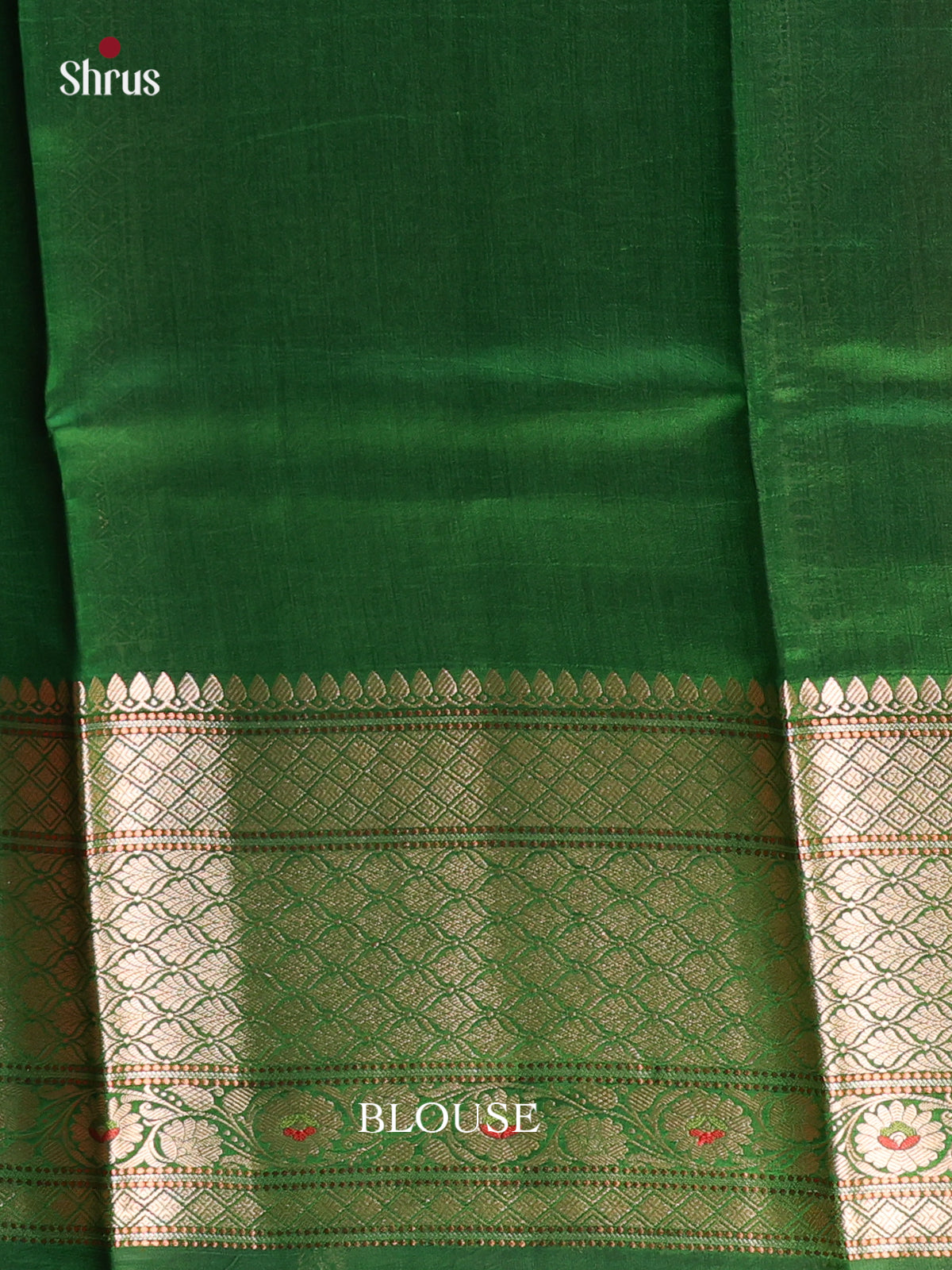 Red & Green - Tussar Saree-1