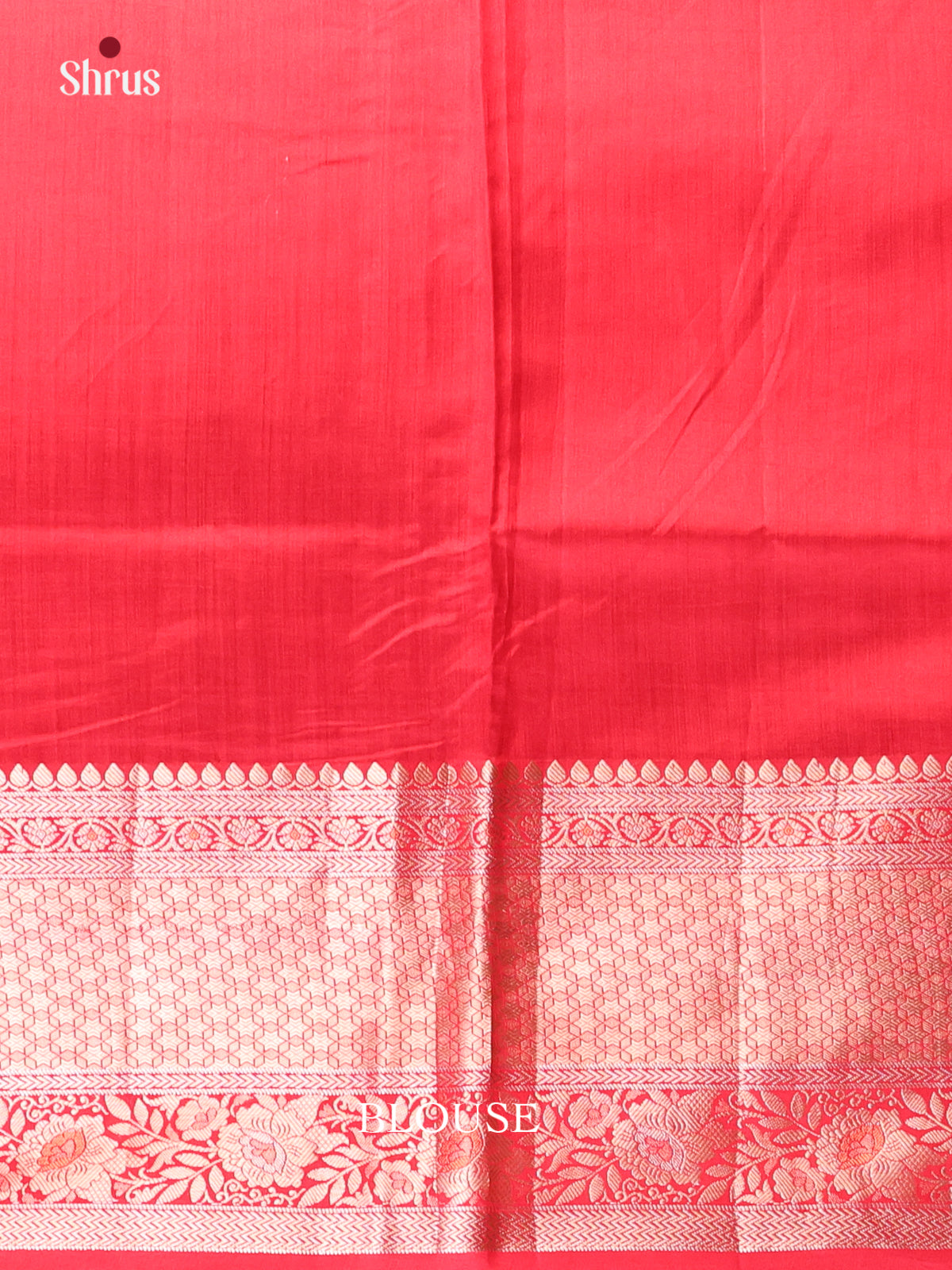 Green & Red - Tussar Saree in red palu-1