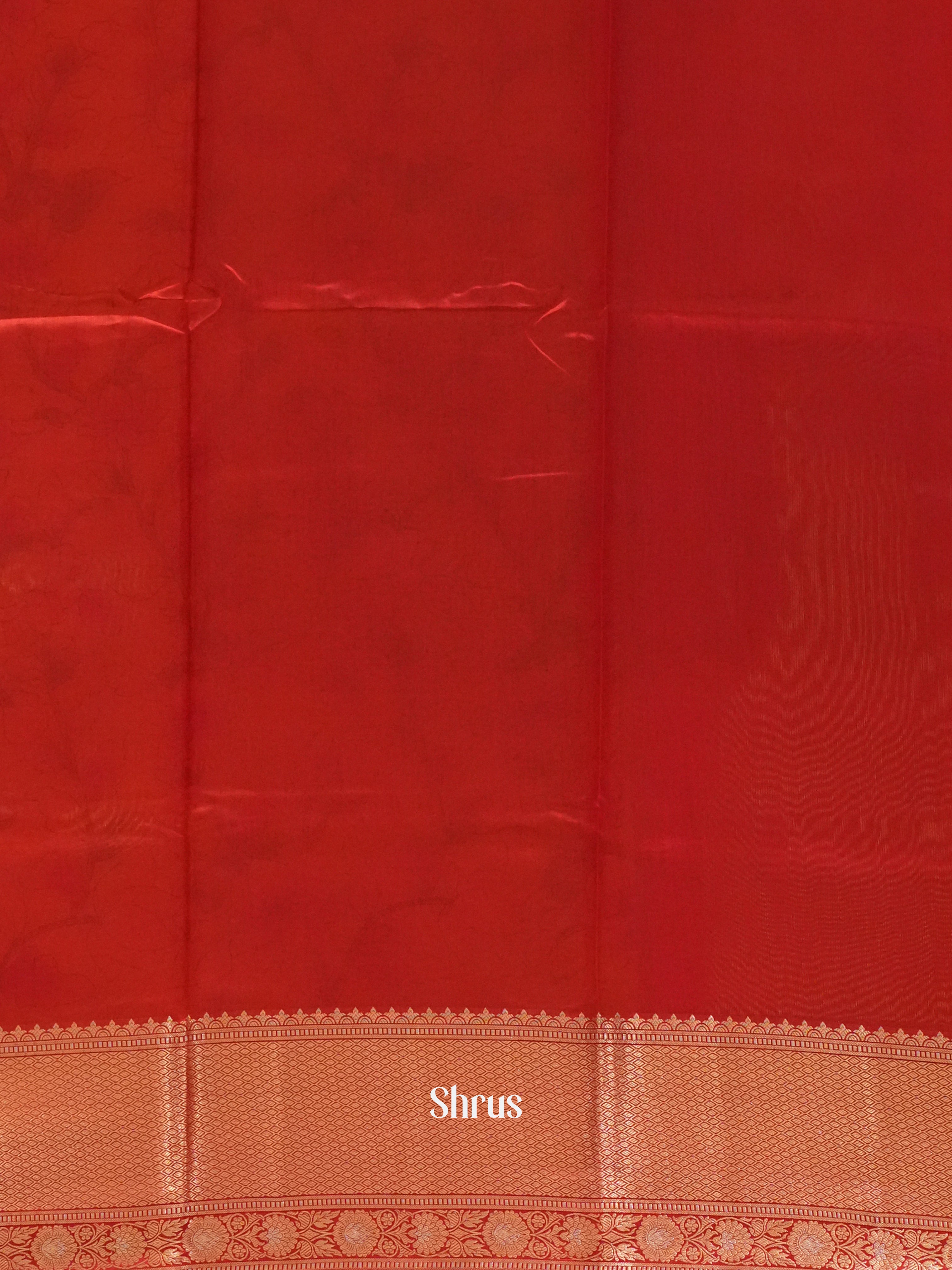 Mustard & Red - Tussar Saree - Shop on ShrusEternity.com
