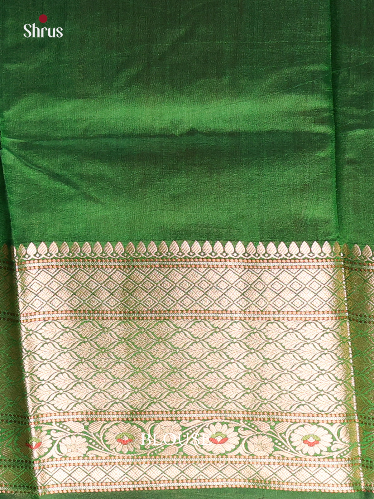 Red & Green - Tussar Saree-1