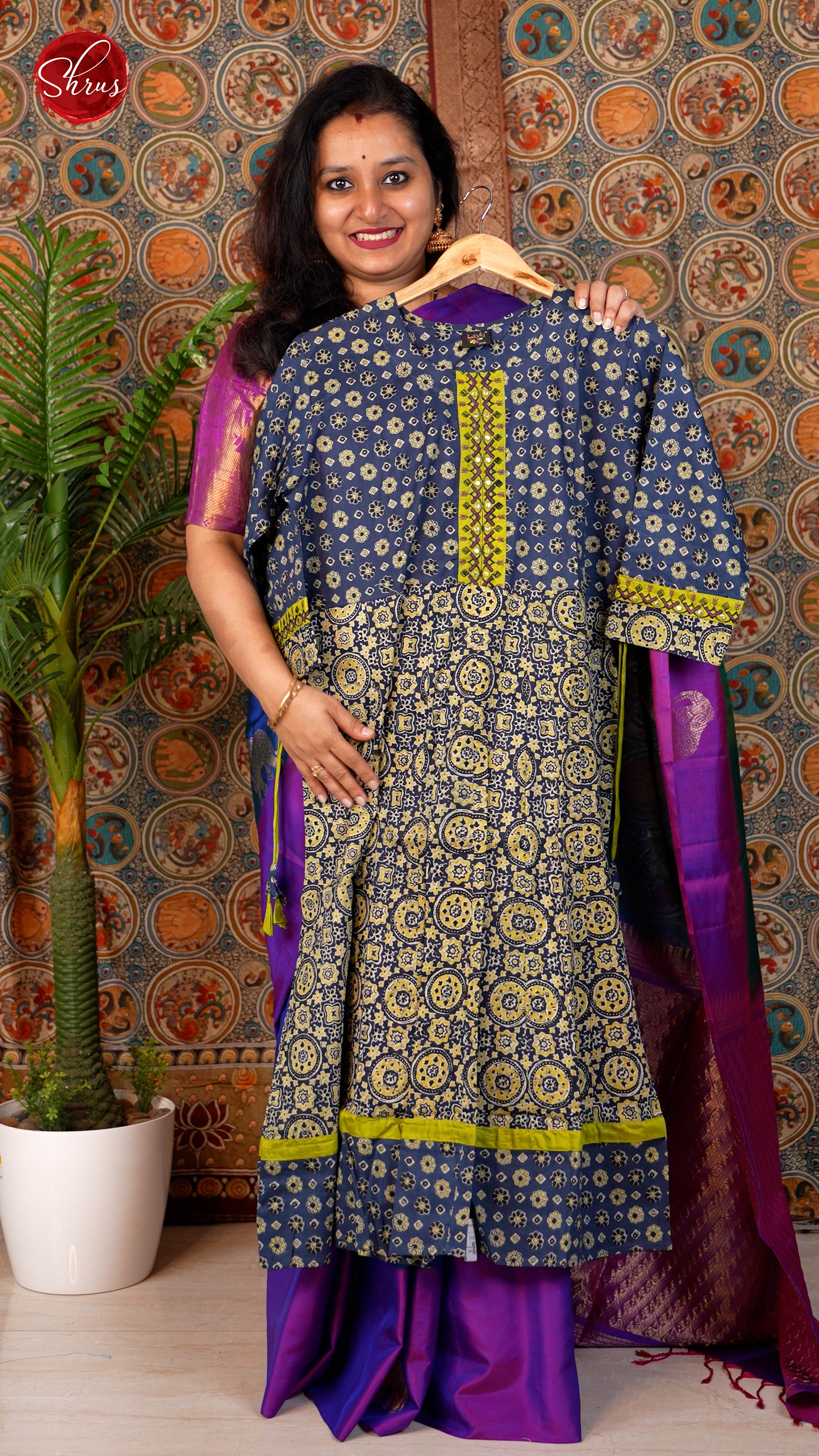 Blue -Printed Readymade Suits - Shop on ShrusEternity.com