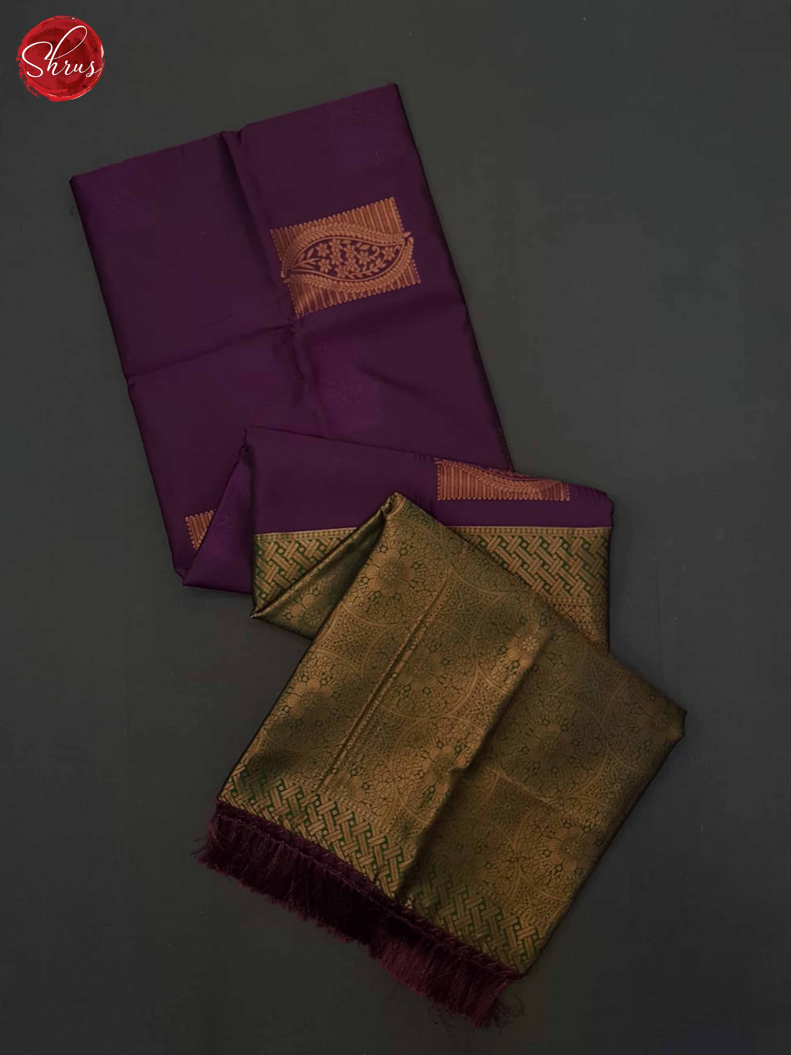 Purple And Green - Semi Soft Silk Saree - Shop on ShrusEternity.com