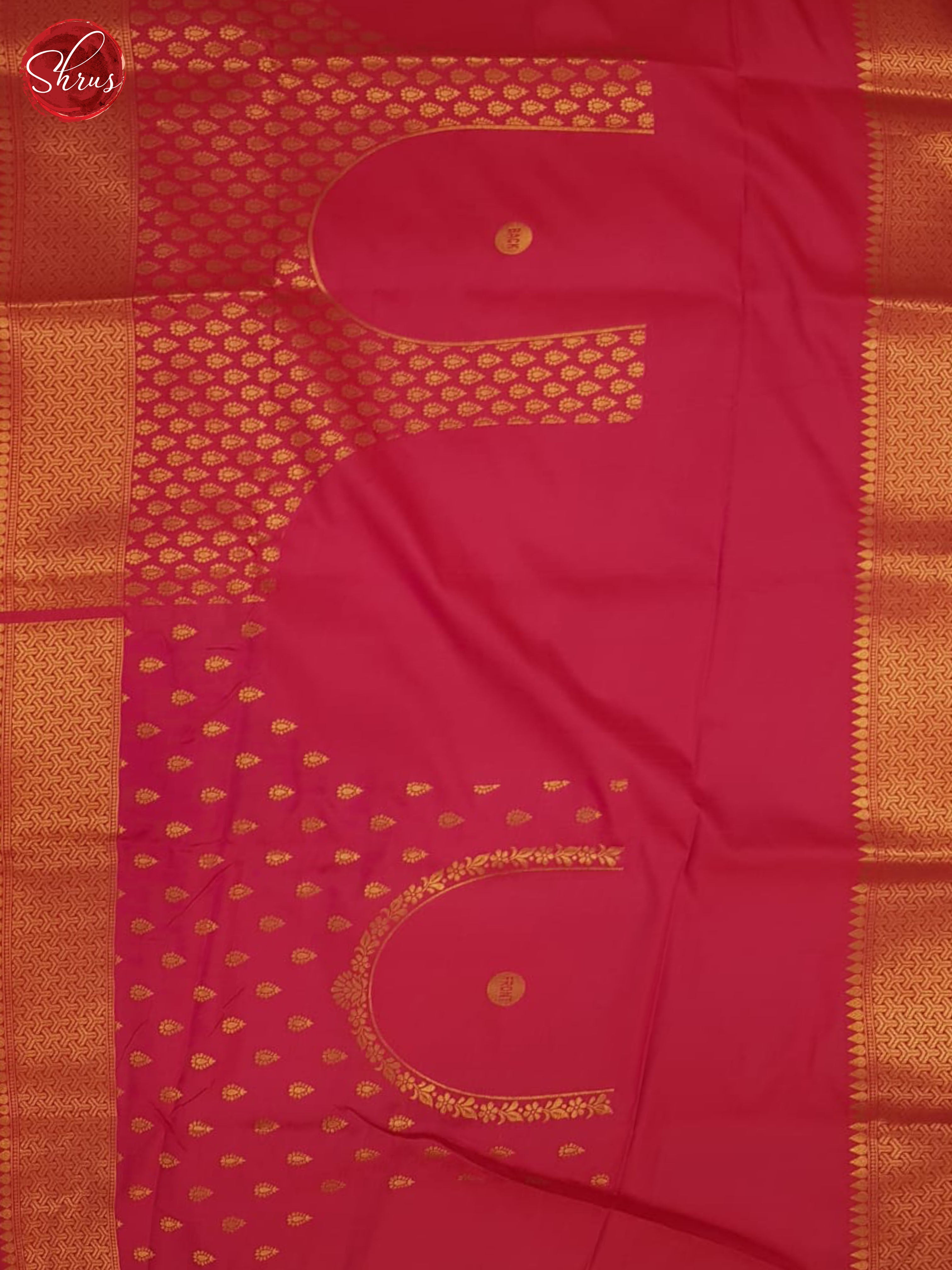 Pink(single tone)- Semi kanchipuram Saree - Shop on ShrusEternity.com