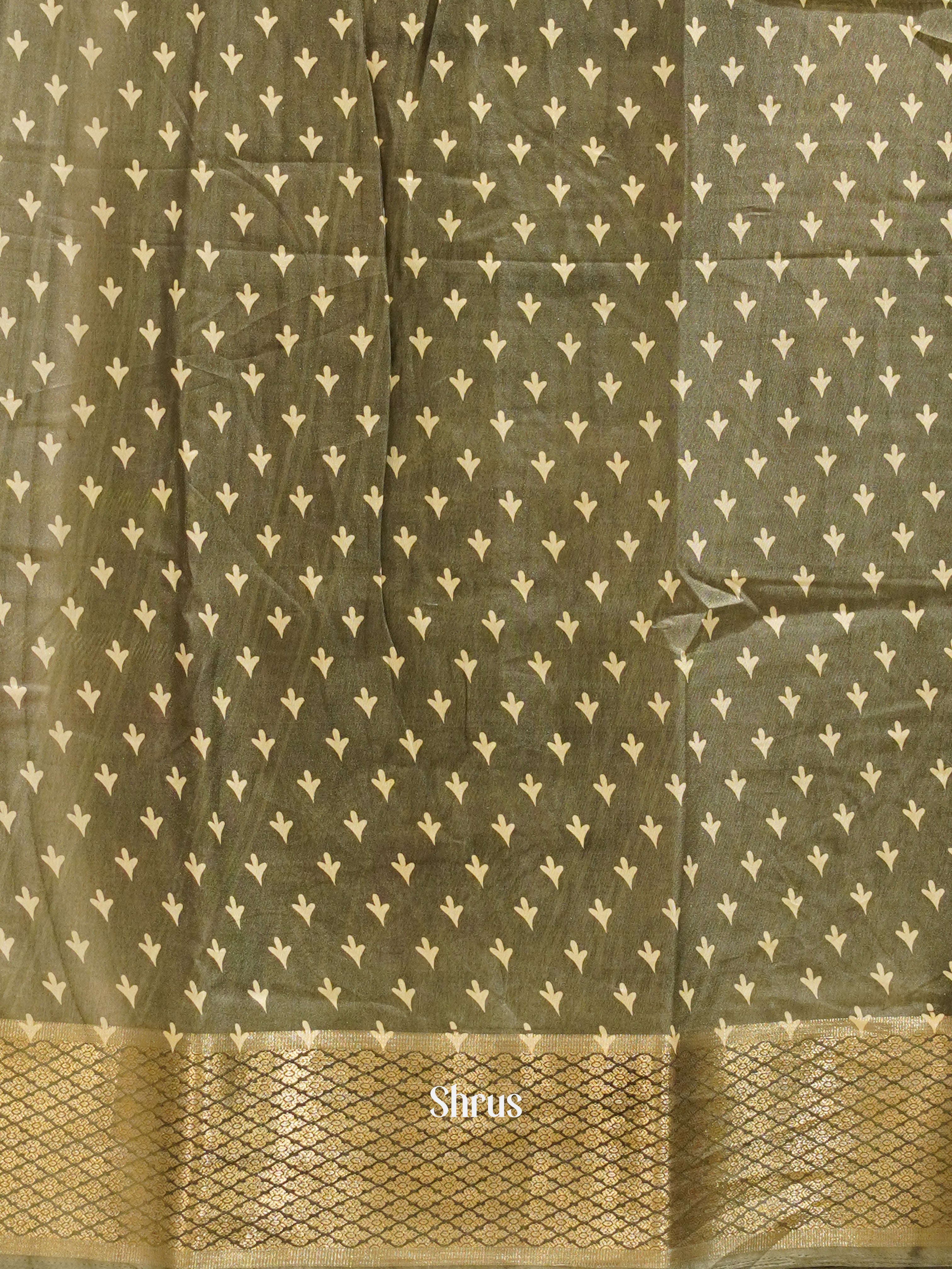 Grey(Single Tone)- Semi Crepe Saree - Shop on ShrusEternity.com