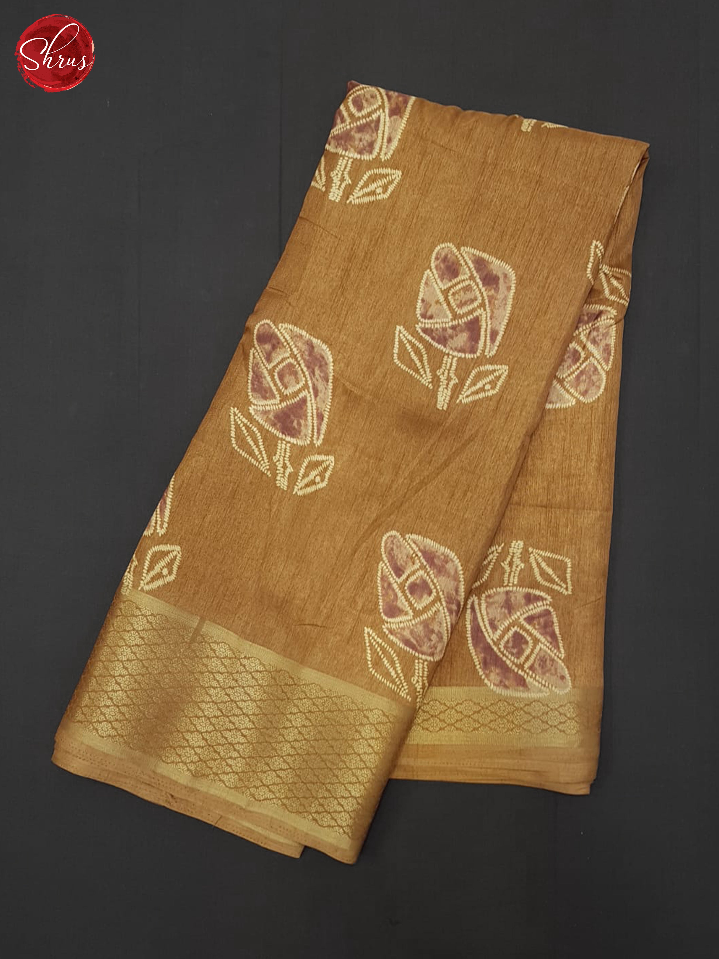 Brown(Single Tone) - Semi Crepe Saree - Shop on ShrusEternity.com
