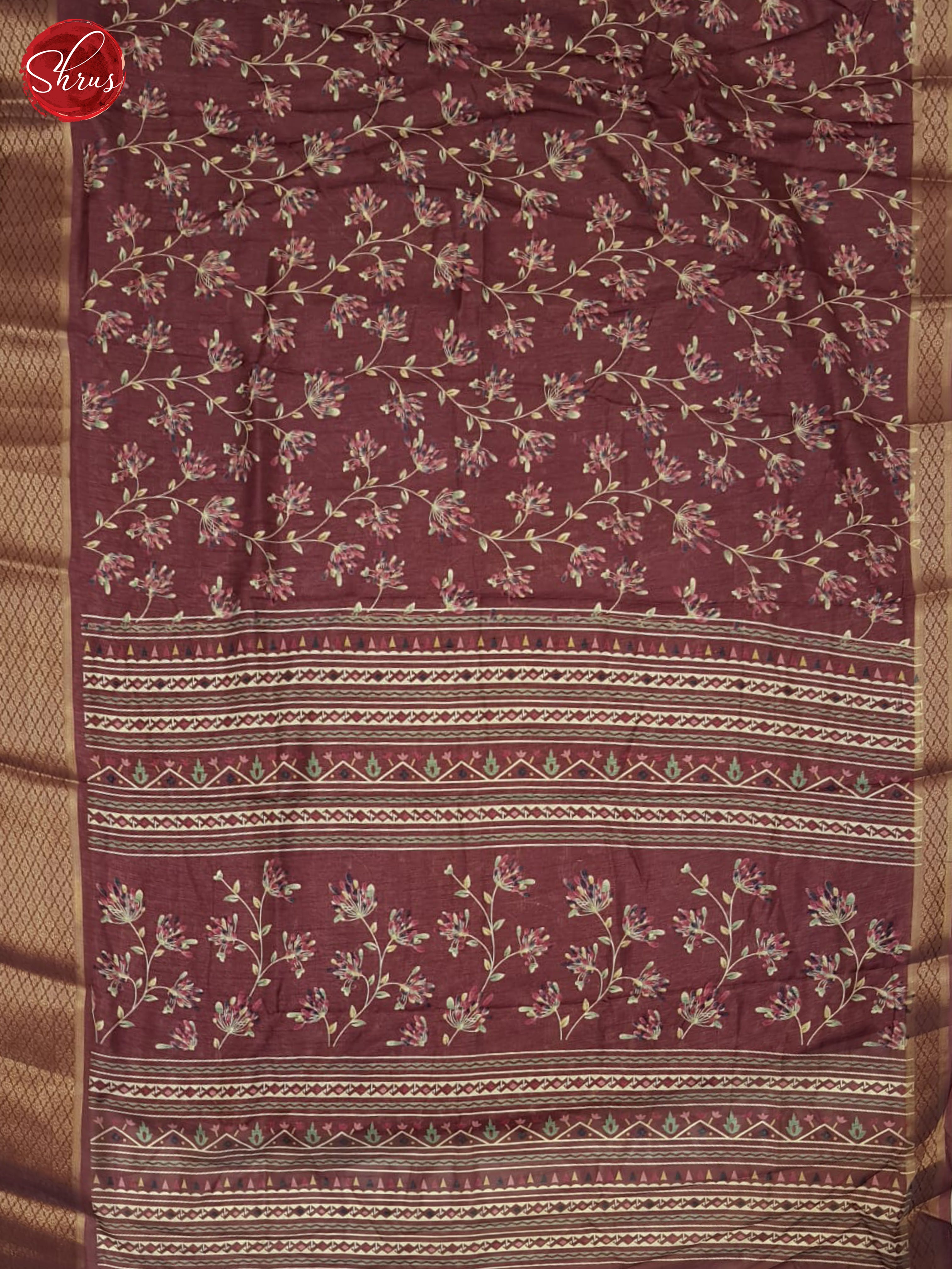 Dusty Wine(Single Tone) - Semi Crepe Saree - Shop on ShrusEternity.com