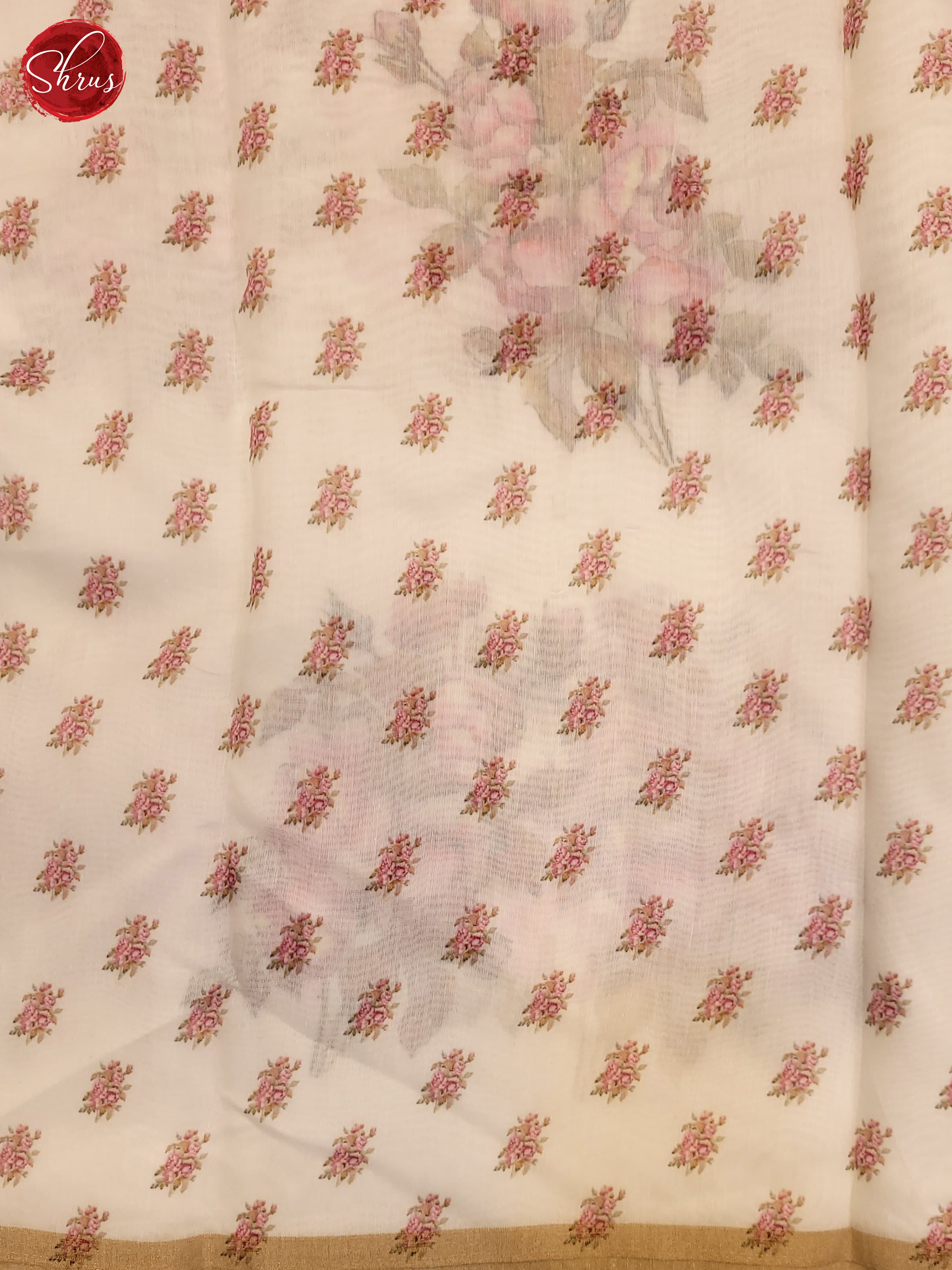 Cream(Single Tone) - Semi Chanderi Saree - Shop on ShrusEternity.com