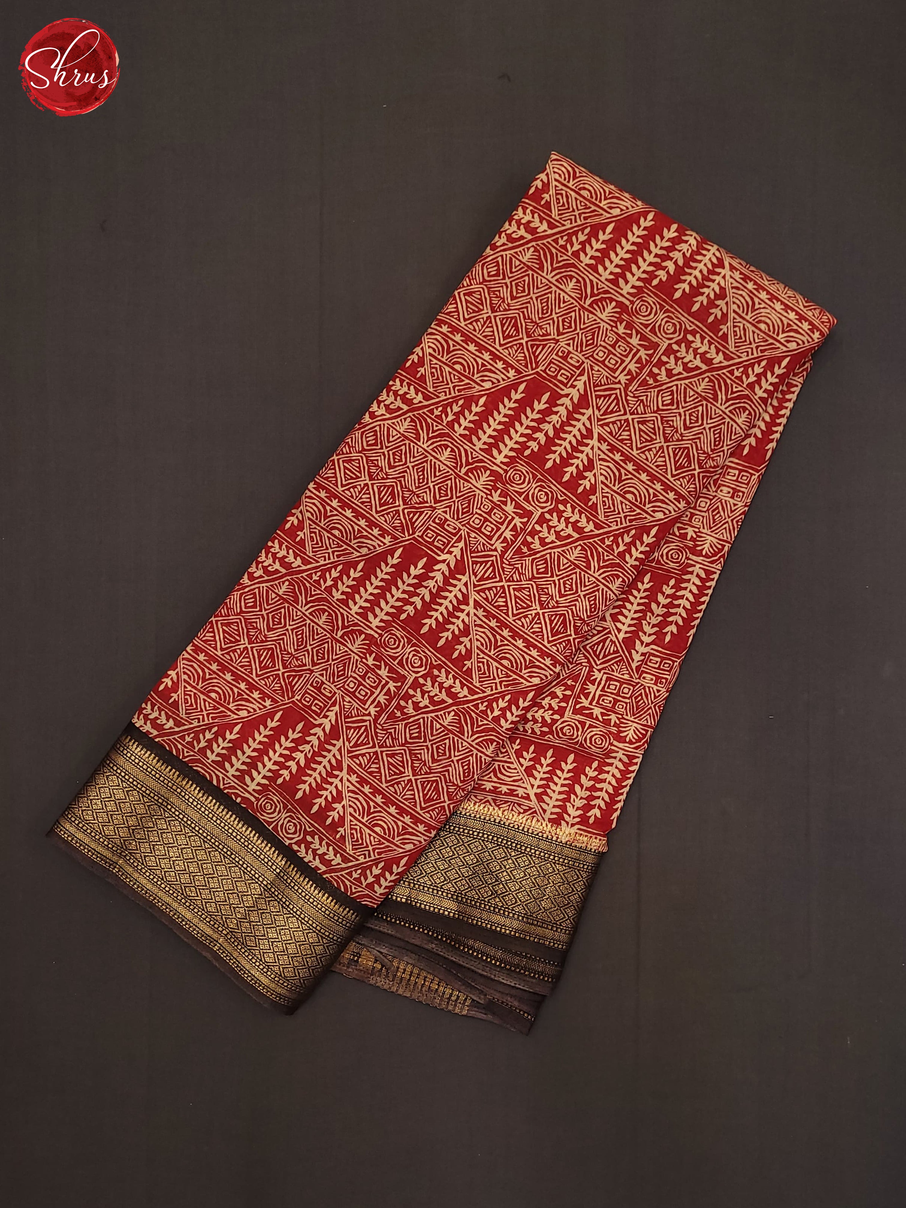REd & Black - Art Modal Saree - Shop on ShrusEternity.com
