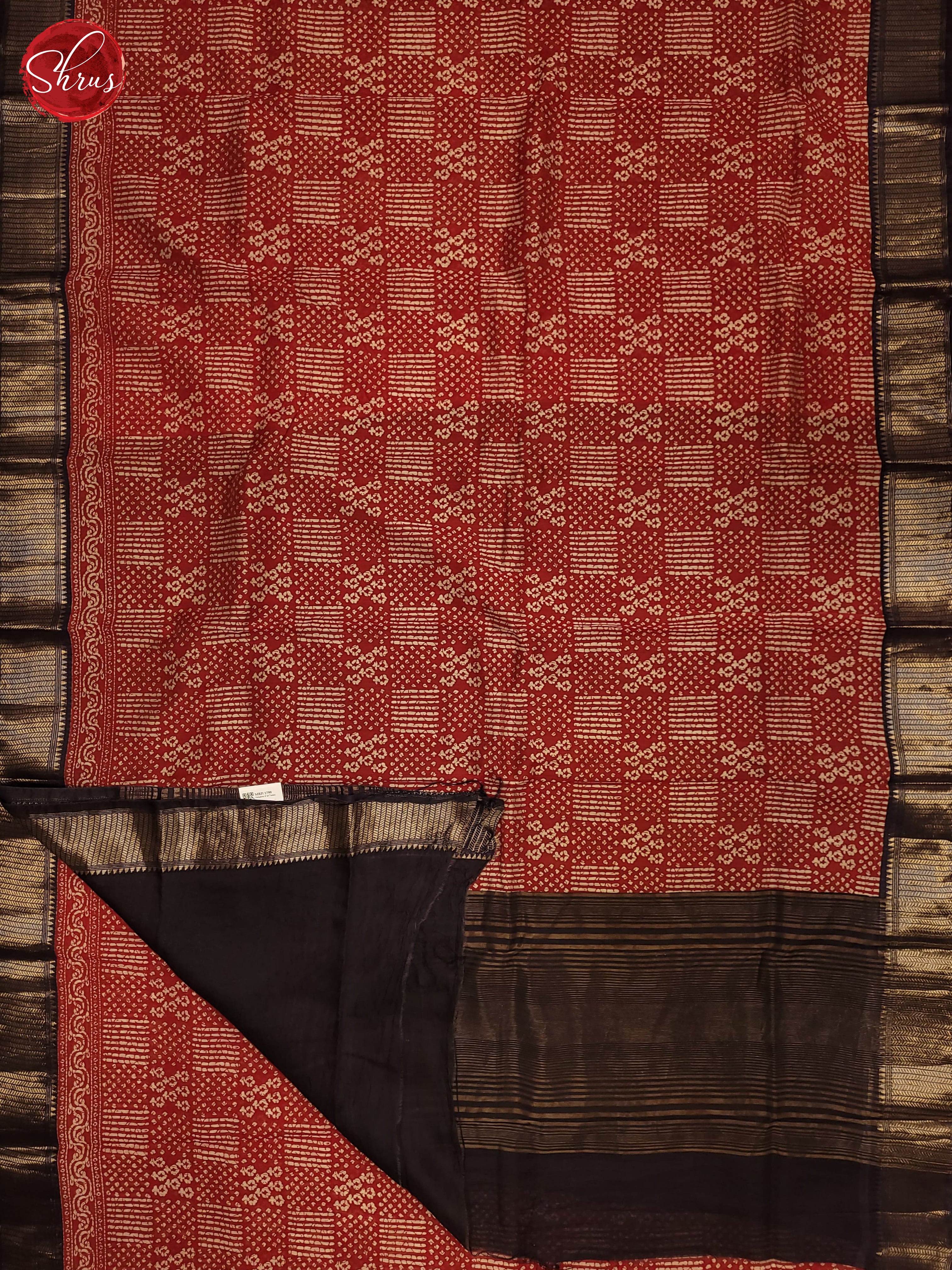 Red & Black - Art Modal Saree - Shop on ShrusEternity.com