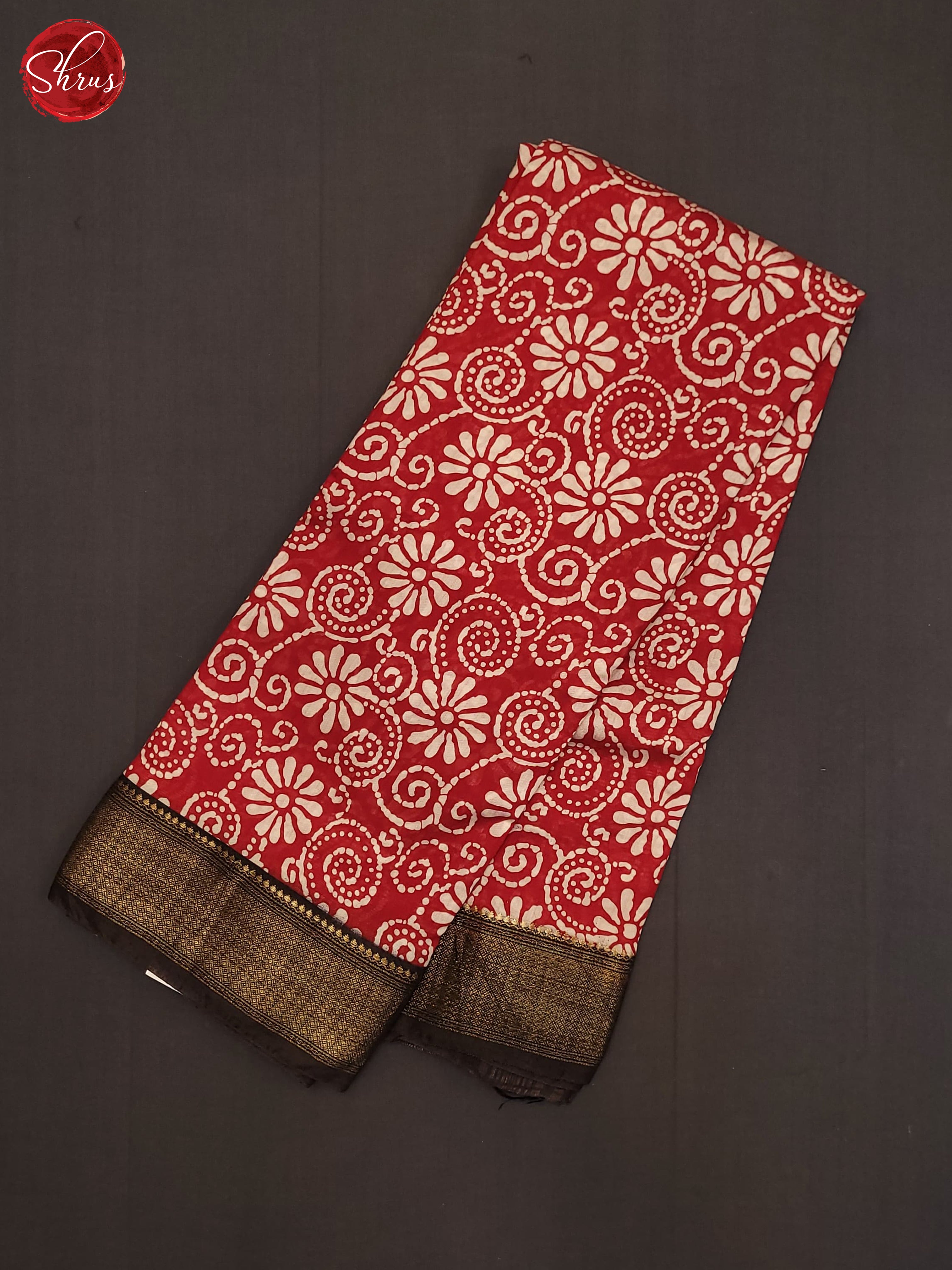 Red & Black - Art Modal Saree - Shop on ShrusEternity.com