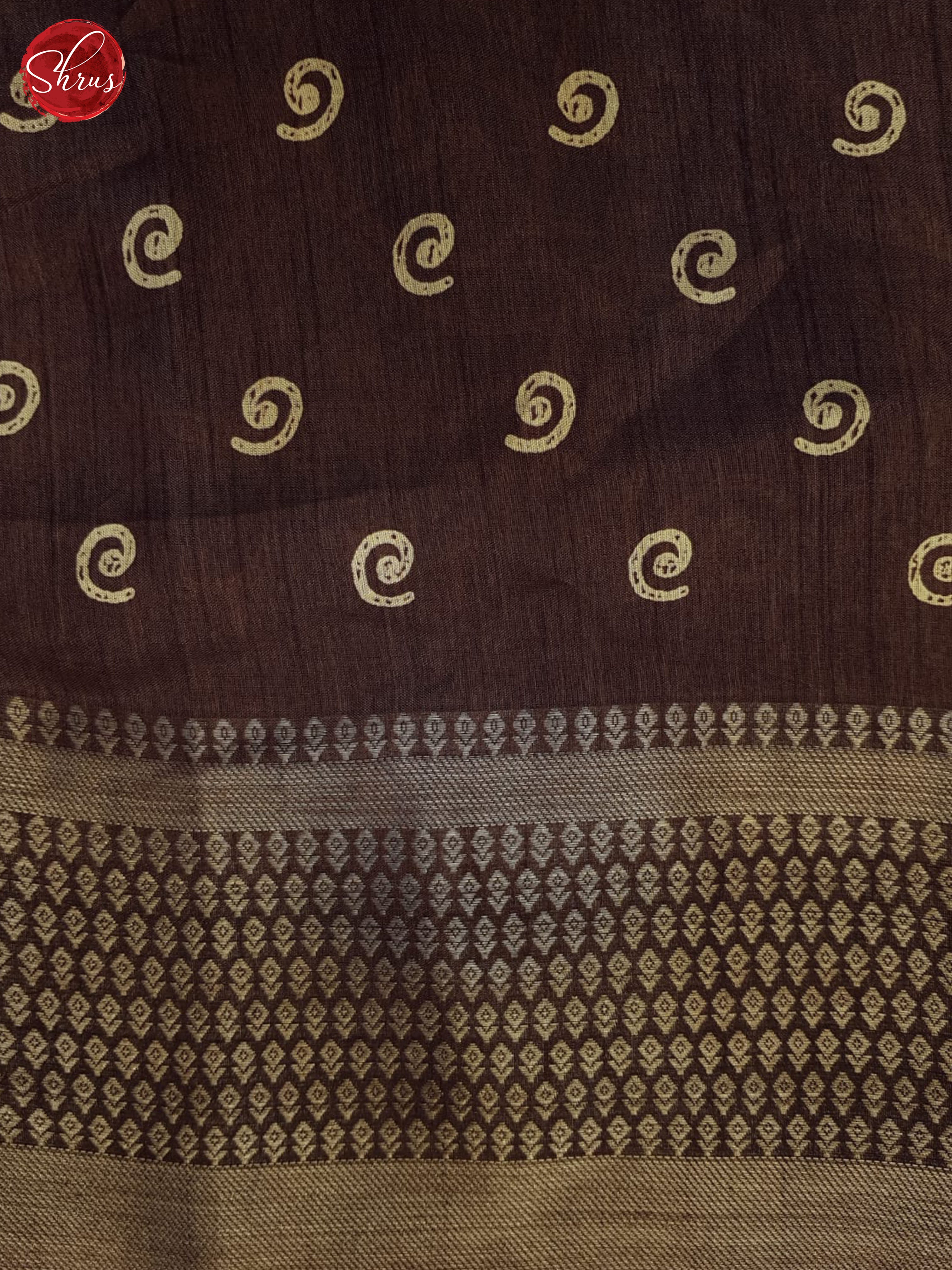 Brown(Single Tone) - Semi Crepe Saree - Shop on ShrusEternity.com