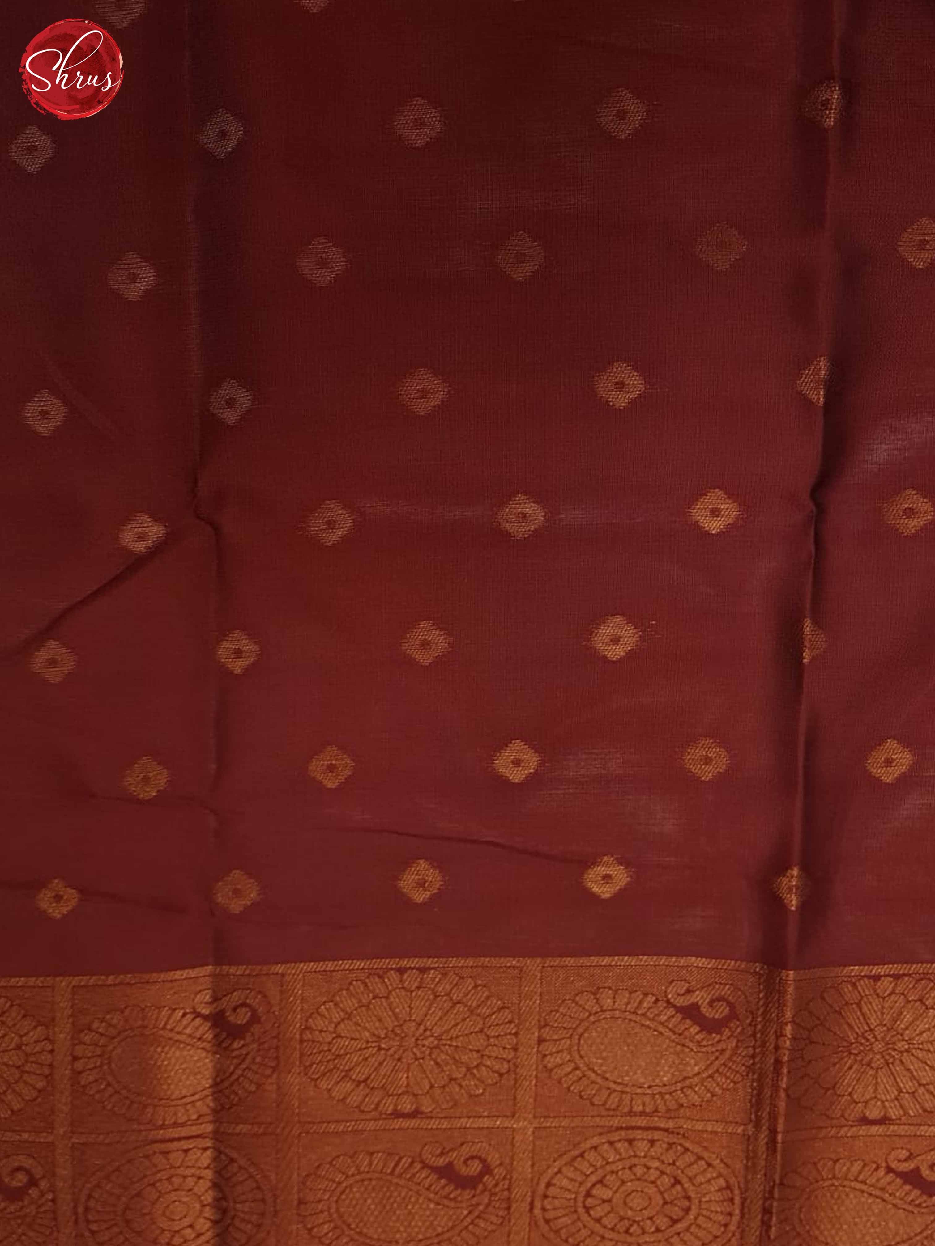 Blue And Arakku Maroon- Semi Soft Silk Saree - Shop on ShrusEternity.com