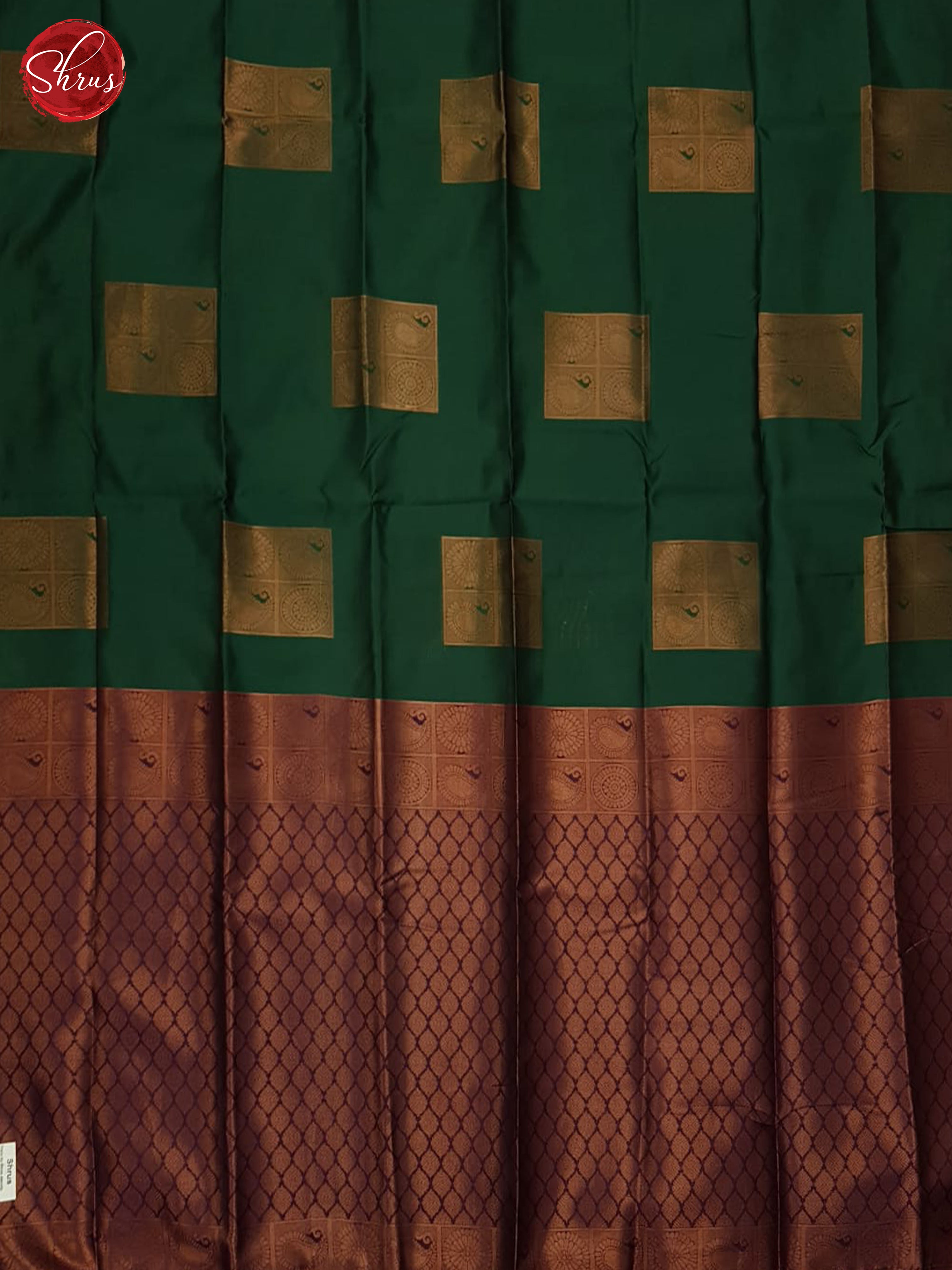 Green & WIne - Semi Softsilk Saree - Shop on ShrusEternity.com