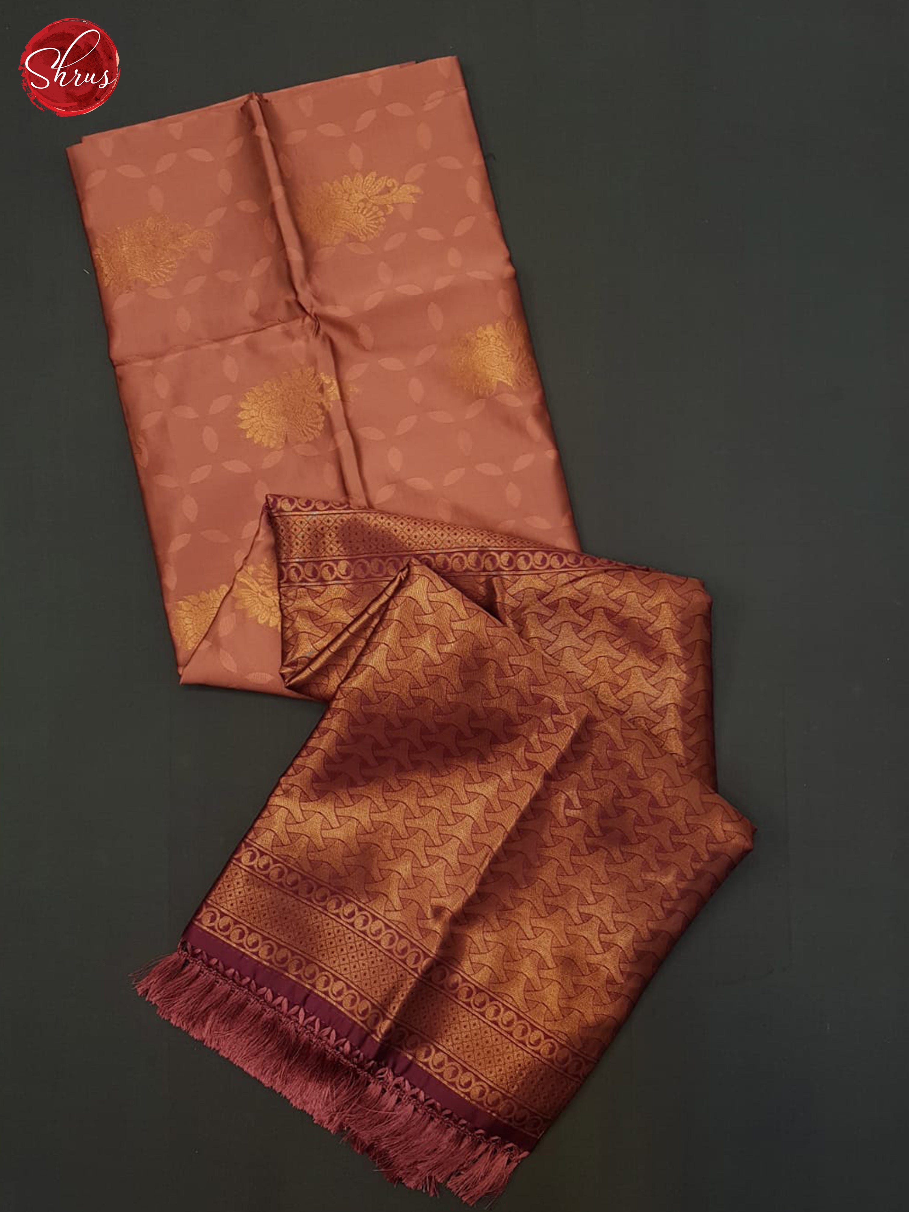 Dusty Pink And Maroon- Semi Soft Silk Saree - Shop on ShrusEternity.com