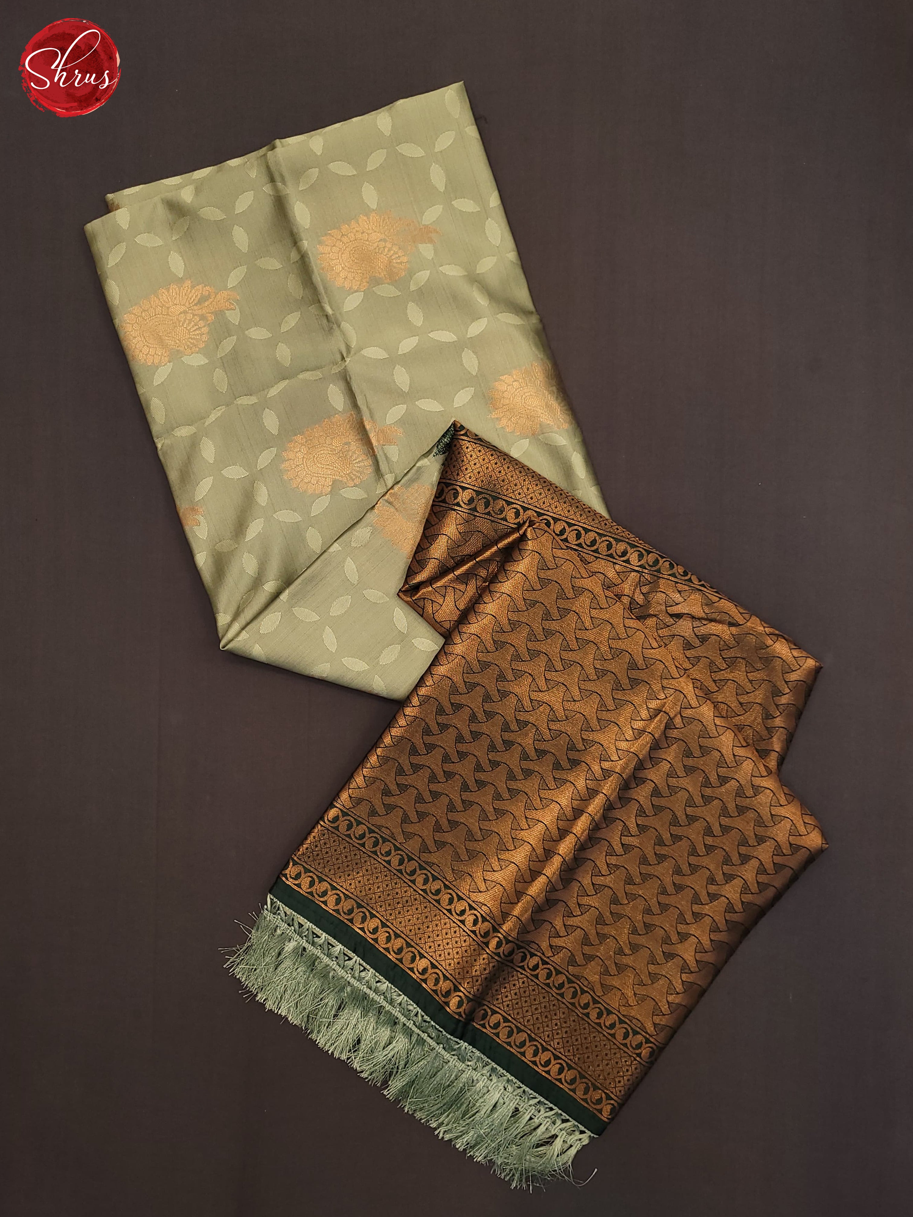 Pista Green & Green- Semi Softsilk Saree - Shop on ShrusEternity.com