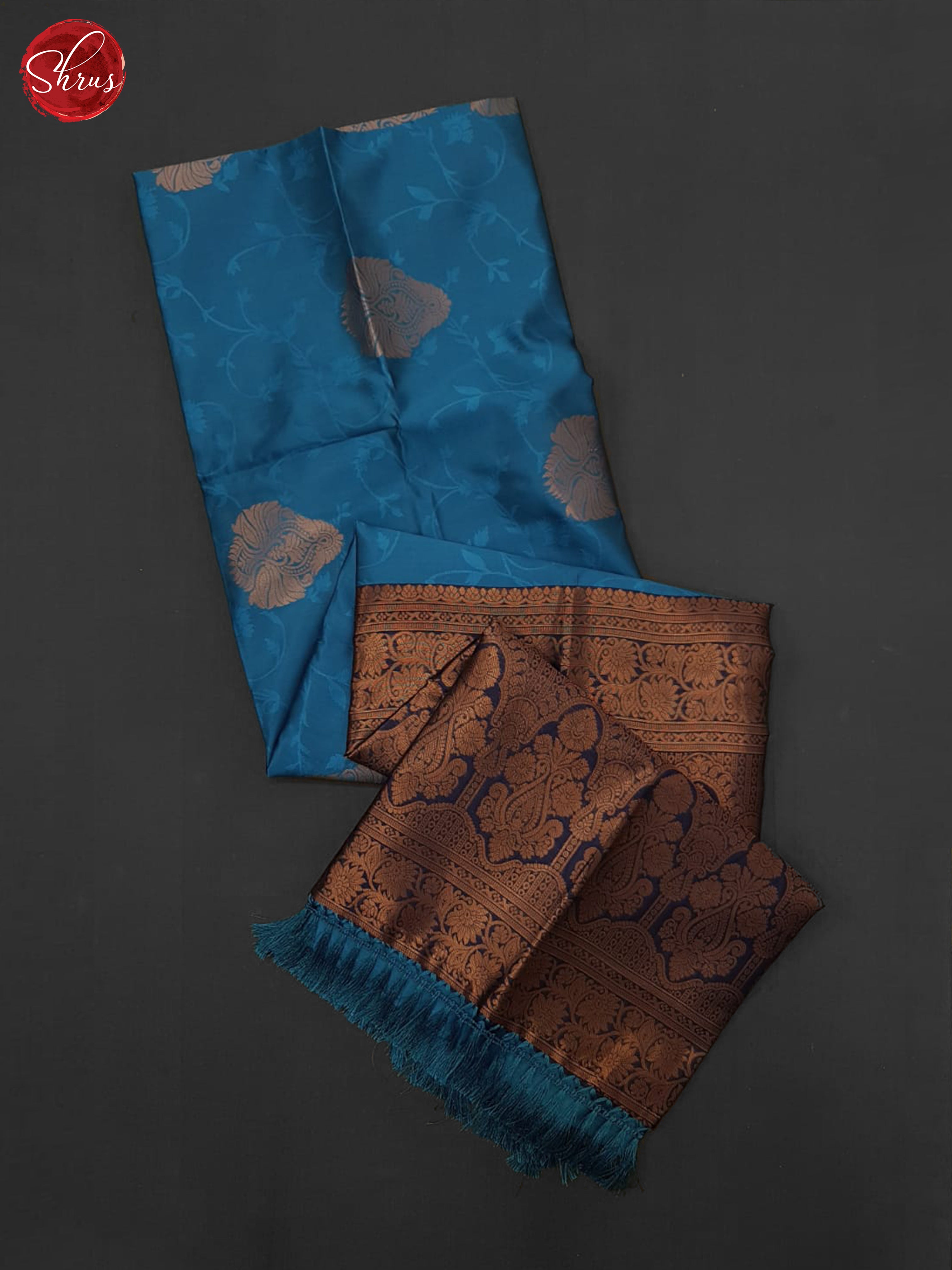 Blue & Dark Blue- Semi Soft silk Saree - Shop on ShrusEternity.com