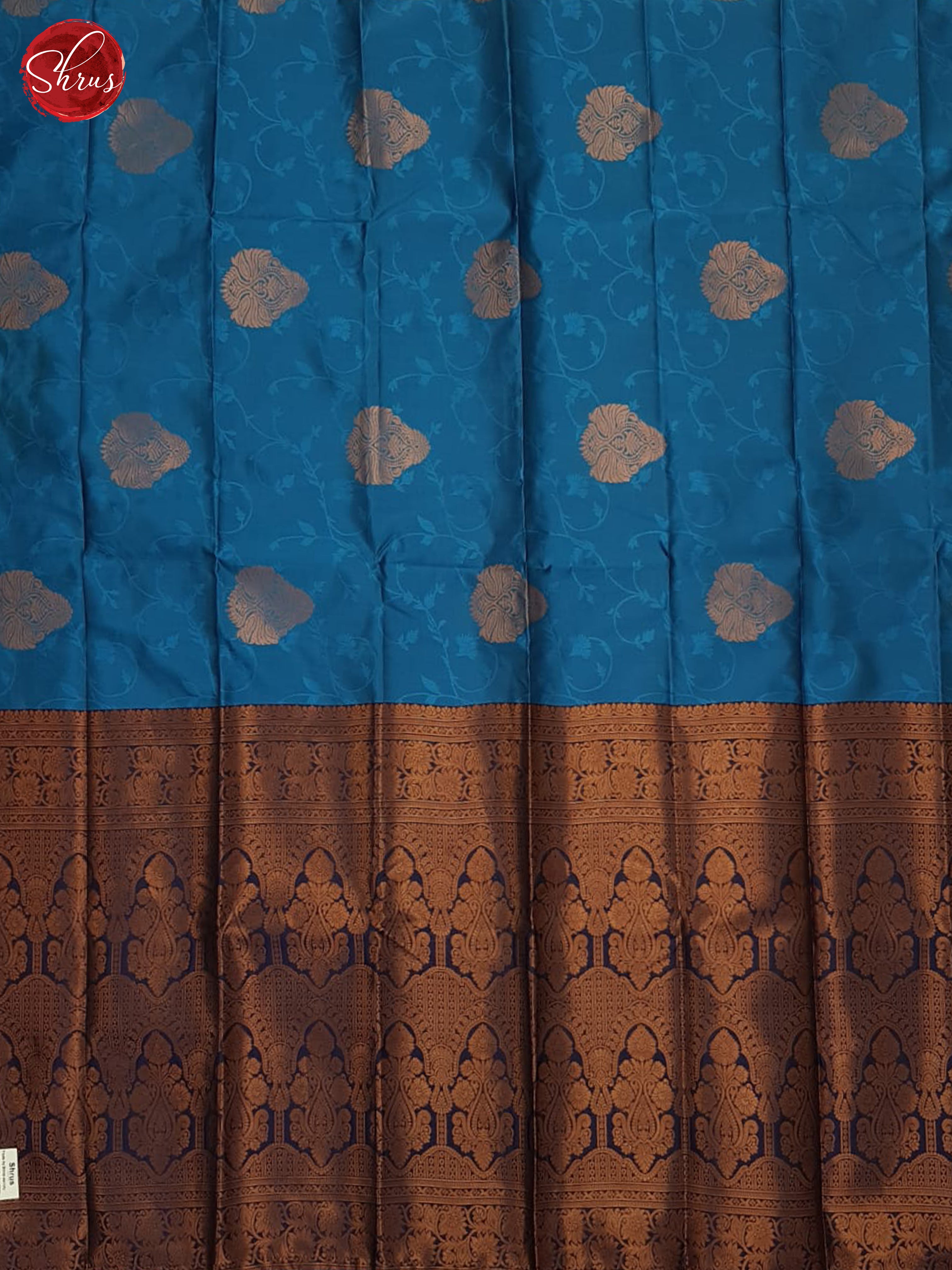 Blue & Dark Blue- Semi Soft silk Saree - Shop on ShrusEternity.com