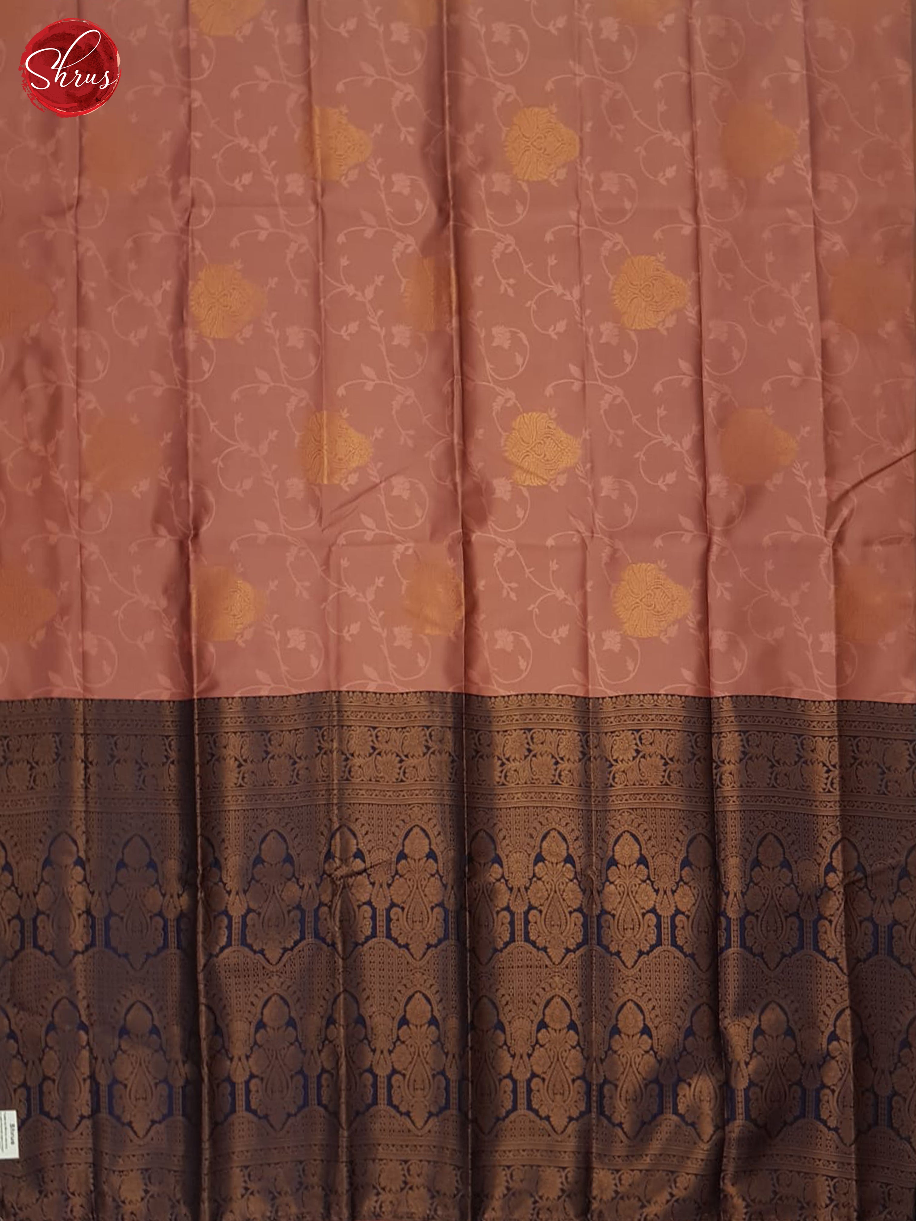Dusty Pink And Blue- Semi Soft Silk Saree - Shop on ShrusEternity.com