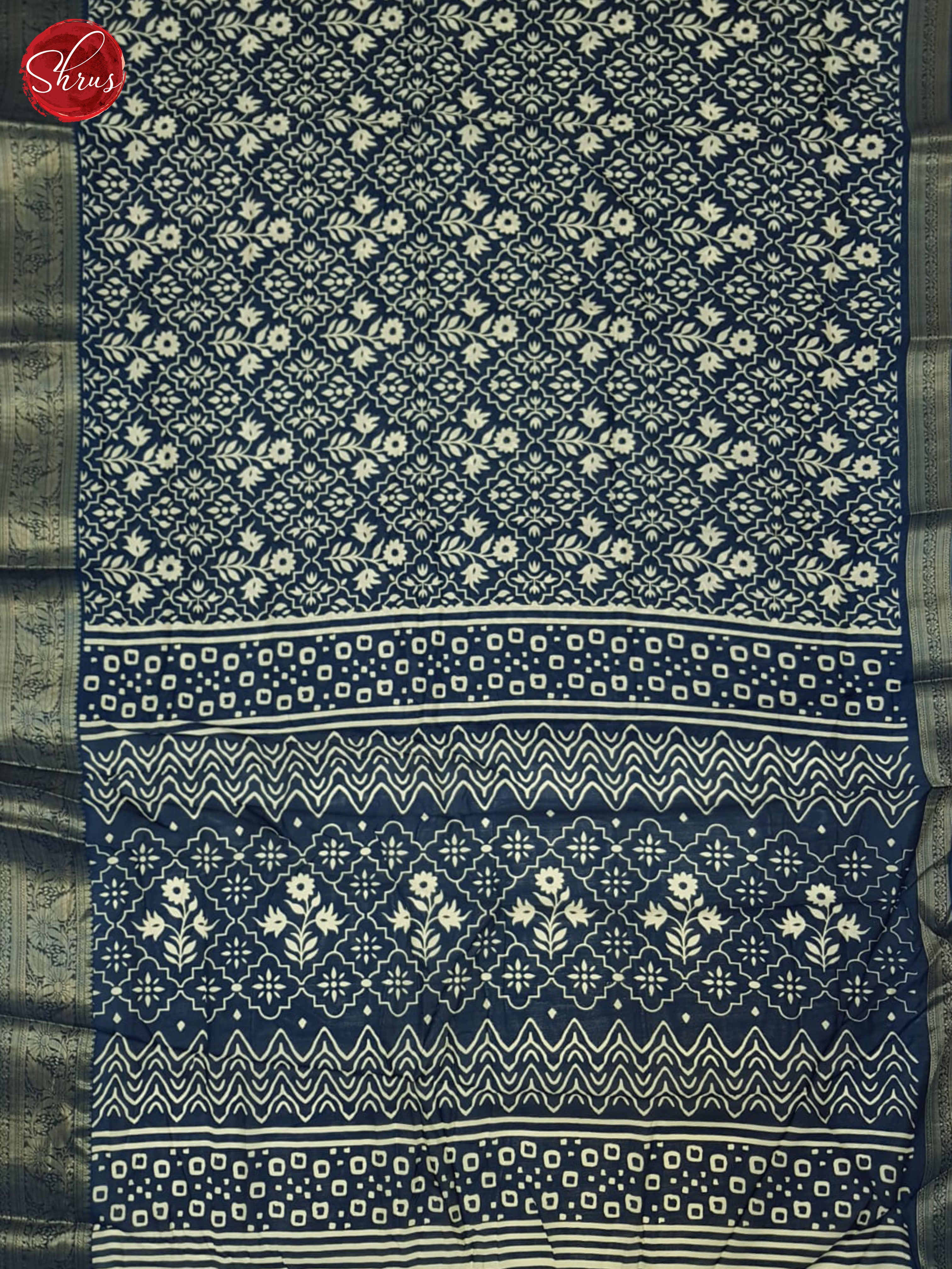 Blue(Single Tone)- Semi Crepe Saree - Shop on ShrusEternity.com