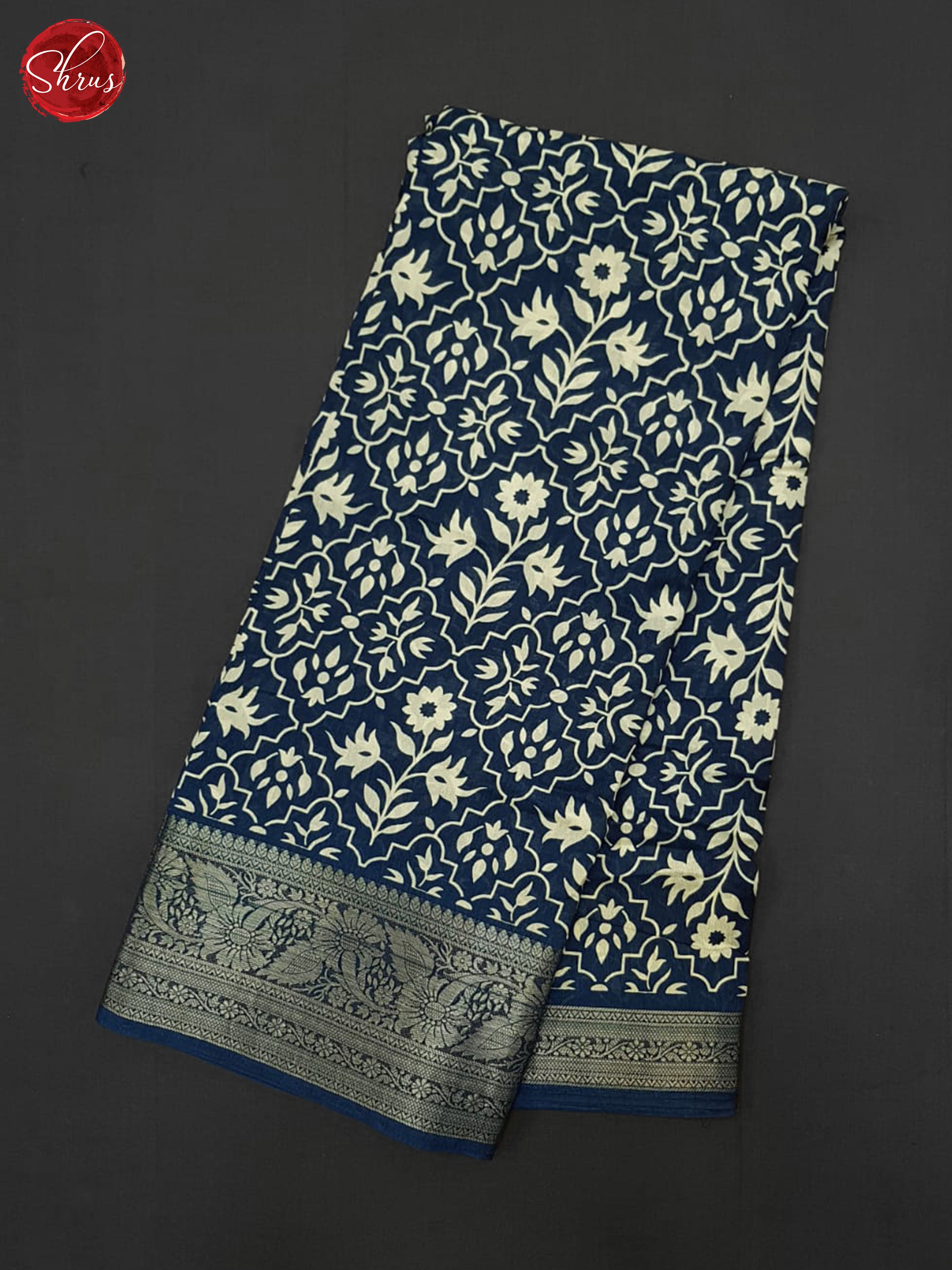 Blue(Single Tone)- Semi Crepe Saree - Shop on ShrusEternity.com