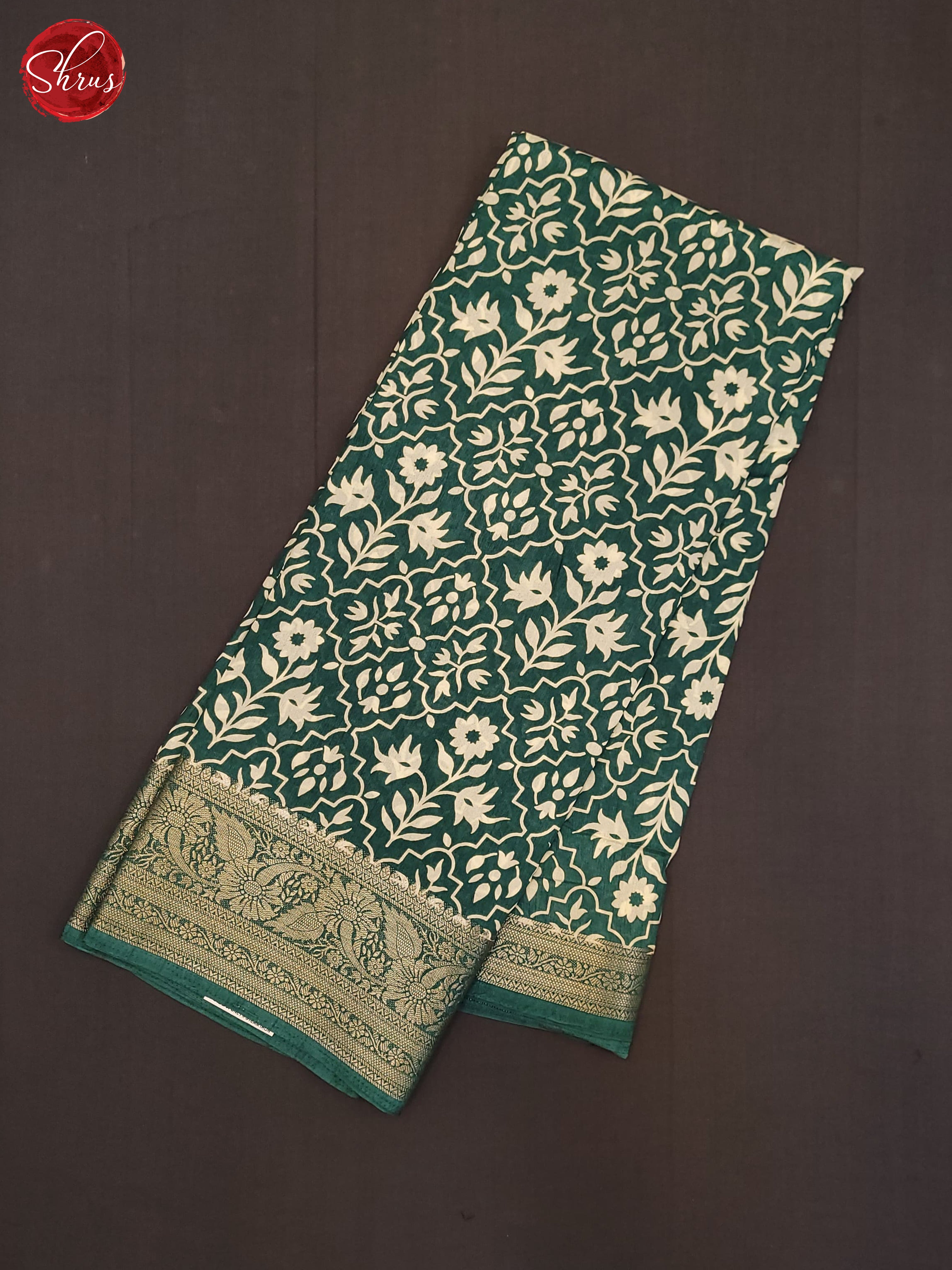 Green(Single Tone) - Semi Crepe Saree - Shop on ShrusEternity.com