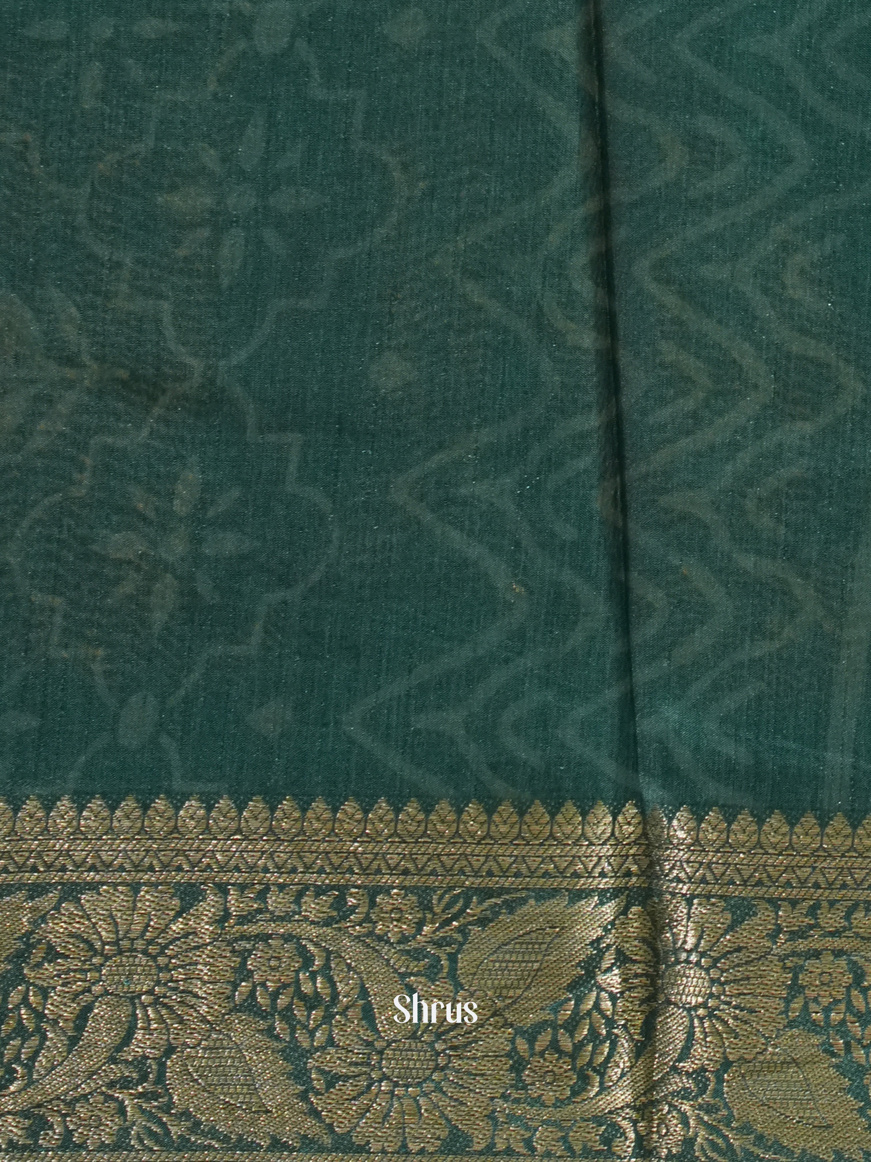 Green(Single Tone) - Semi Crepe Saree - Shop on ShrusEternity.com
