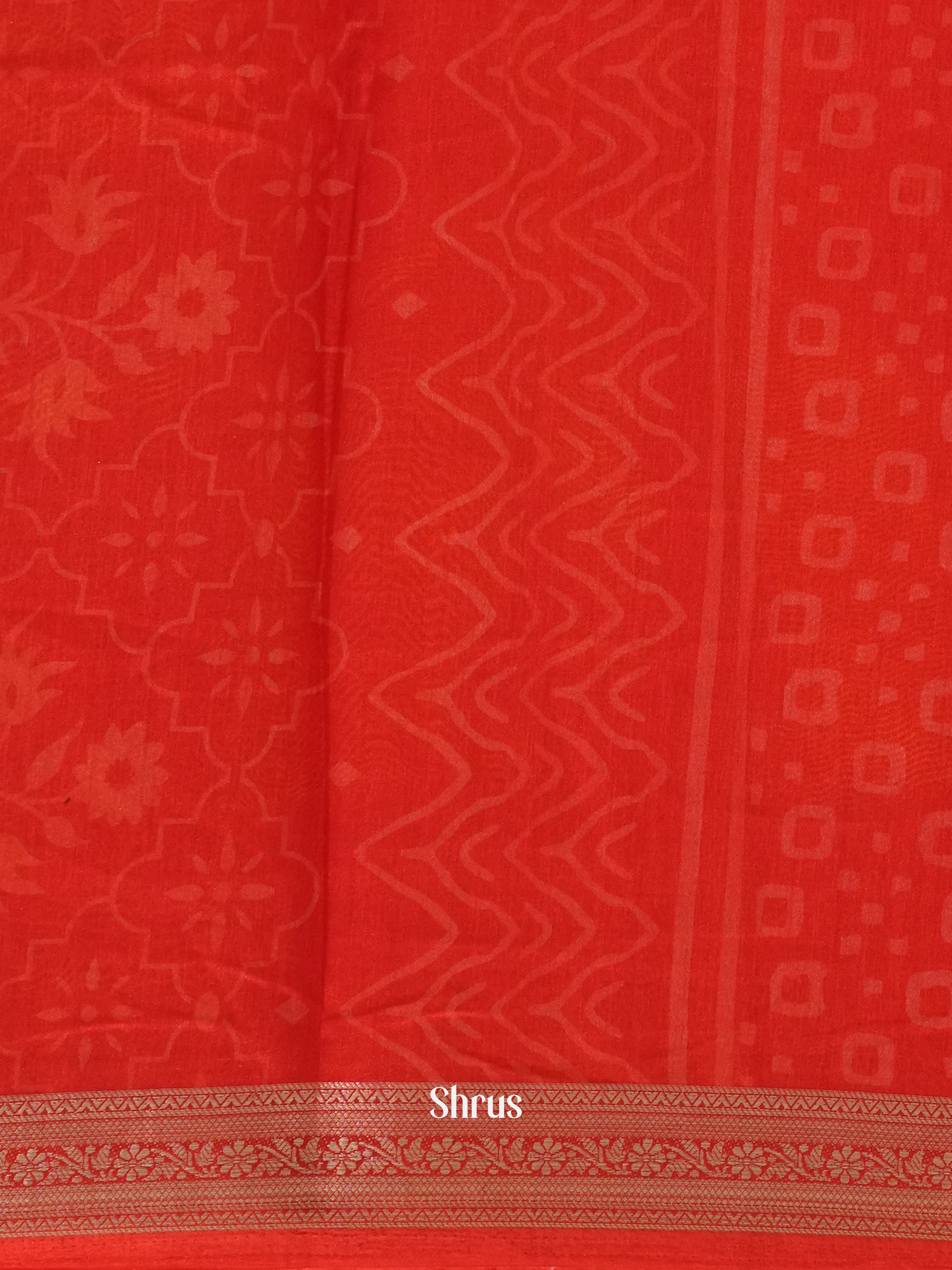 Red(Single Tone)- Semi Crepe Saree - Shop on ShrusEternity.com