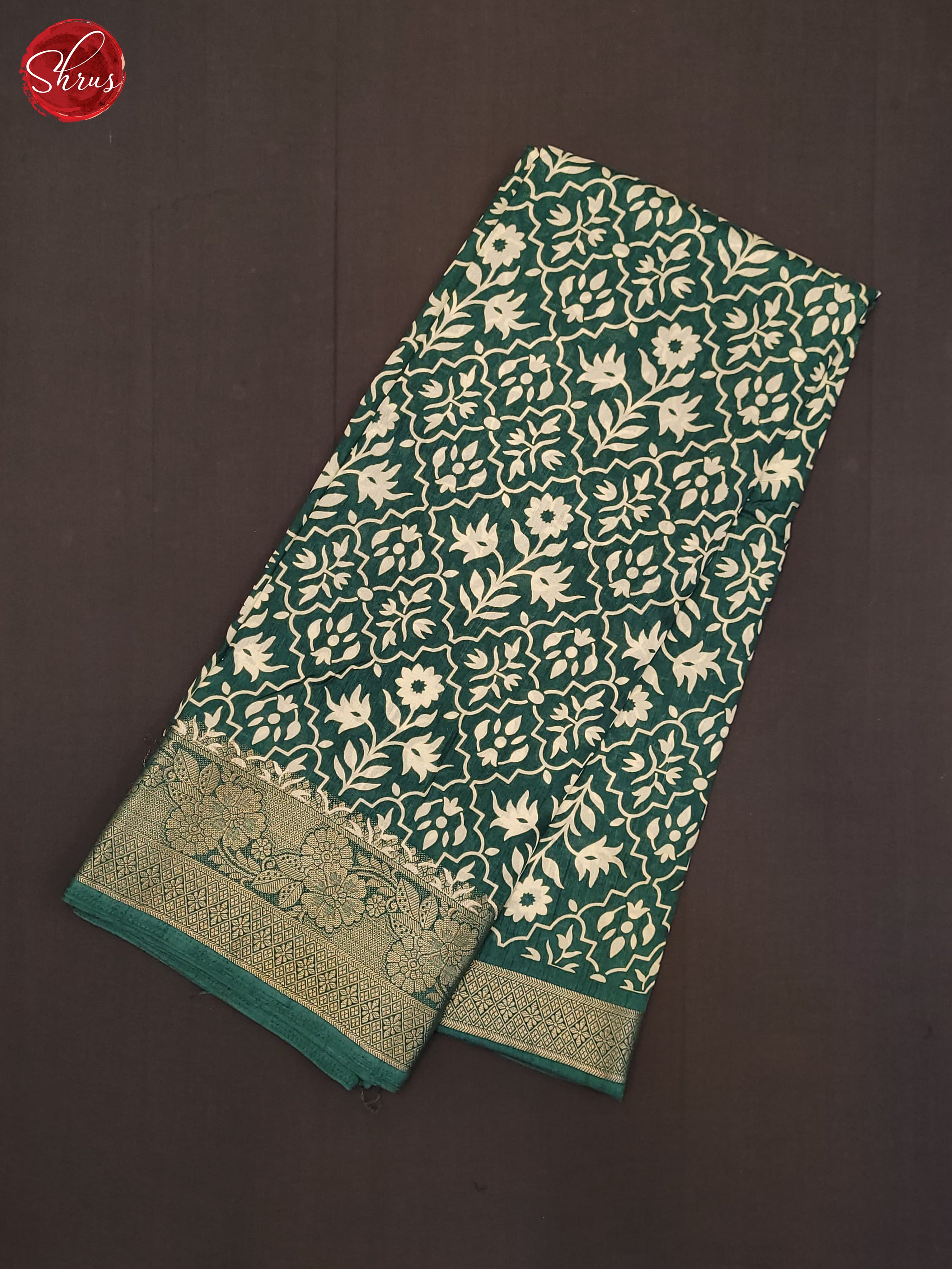 Green(Single Tone) - Semi Crepe Saree - Shop on ShrusEternity.com