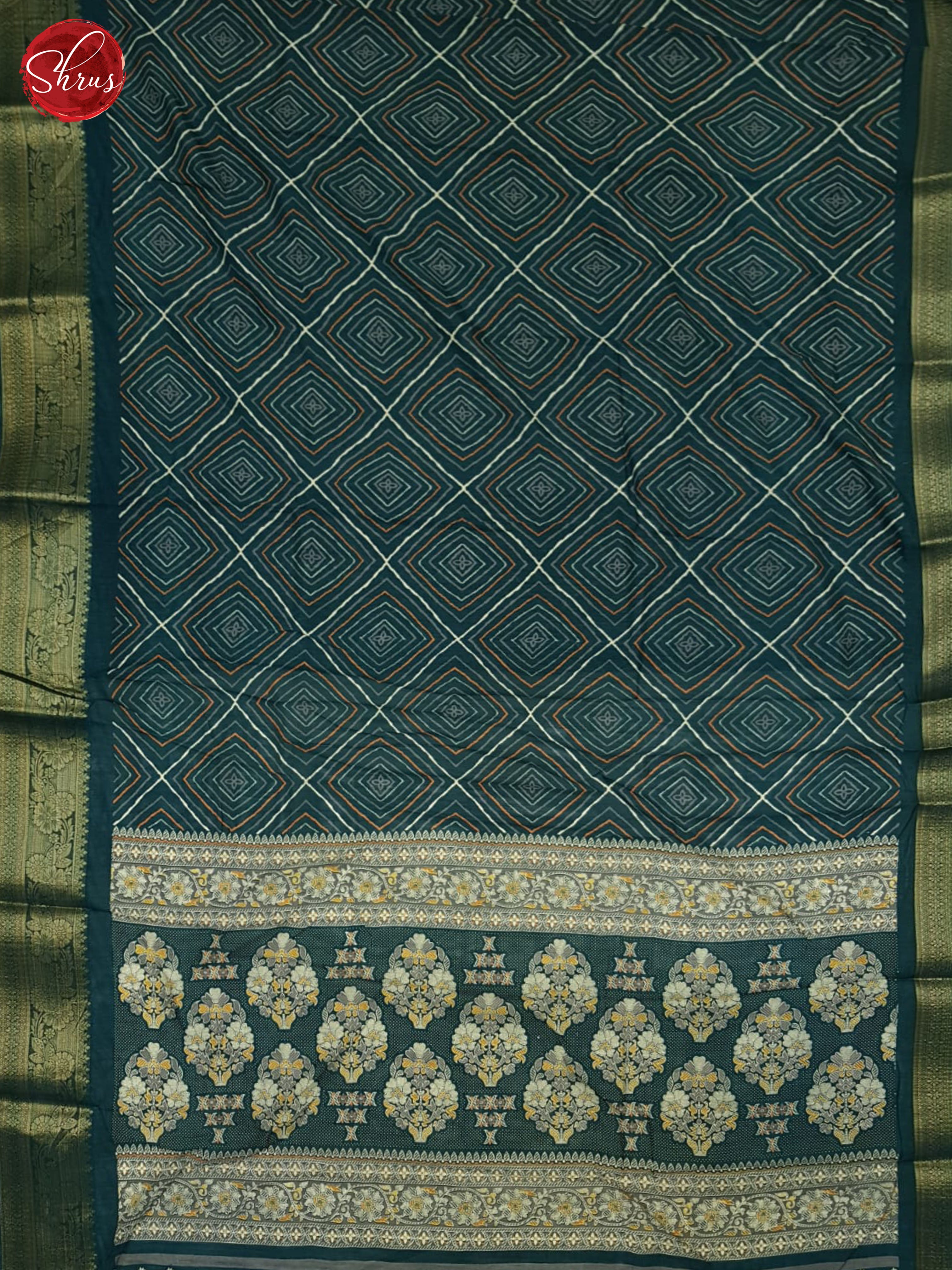 Blue(Single Tone) - Semi Crepe Saree - Shop on ShrusEternity.com