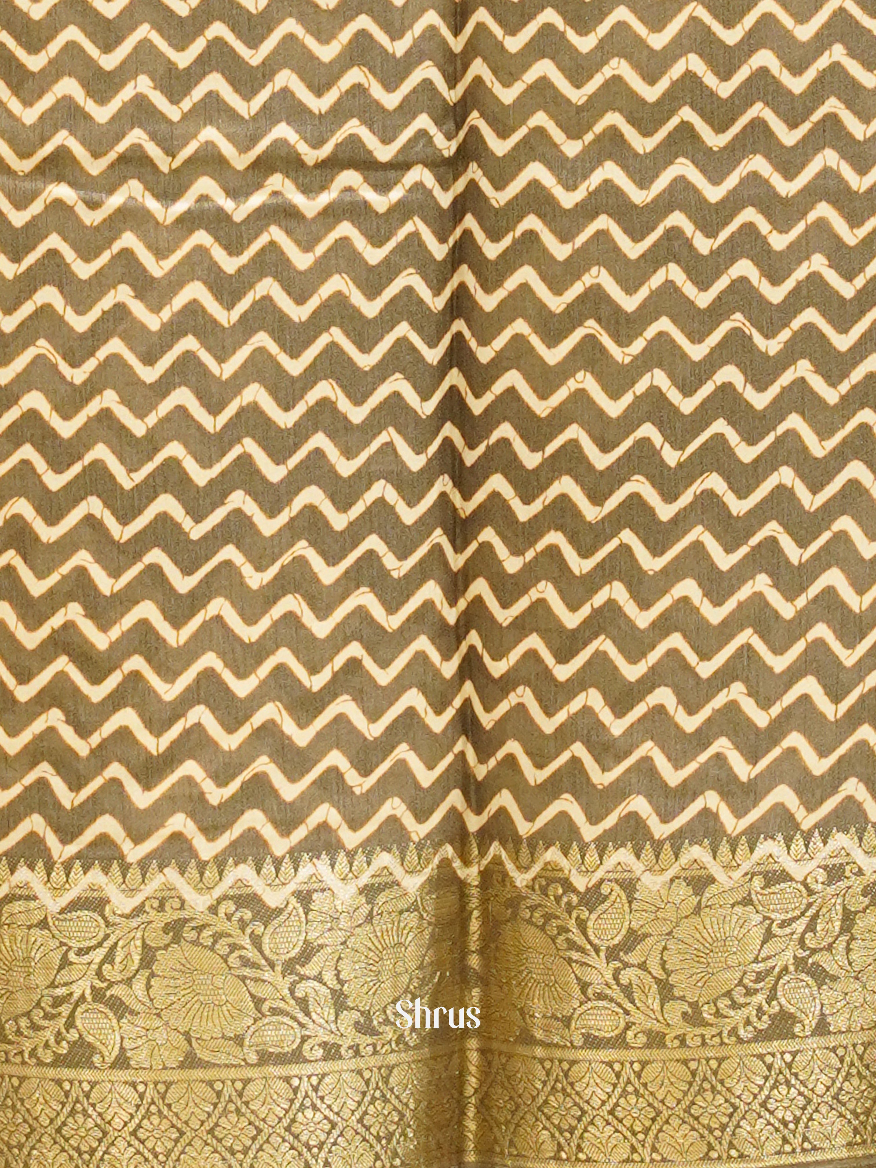 Grey(Single Tone) - Semi Crepe Saree - Shop on ShrusEternity.com